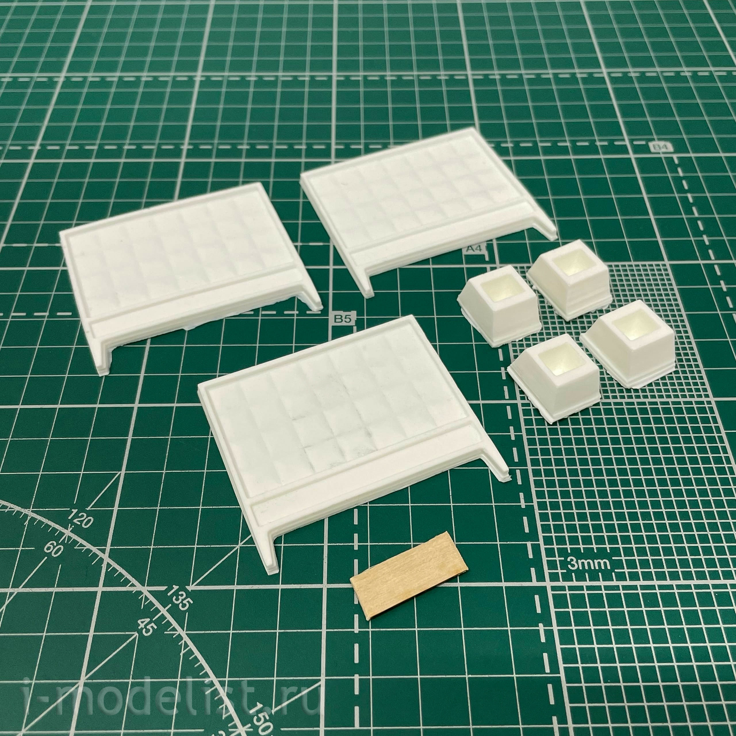 22-902/3 Imodelist 1/48 Concrete Fence DIAMOND FACE 3 PB30.20 3 plates (4 cups) +wedges