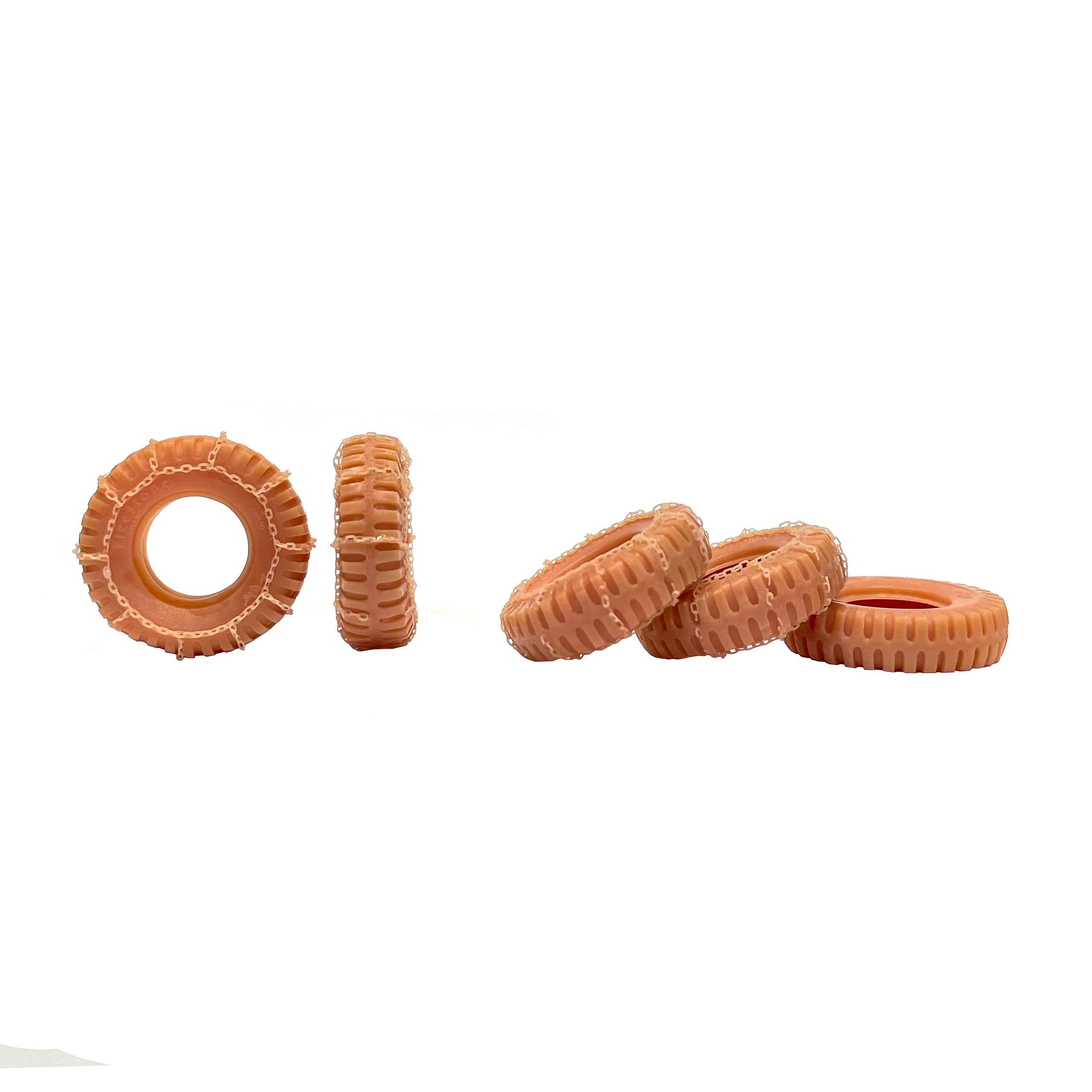 DVC35012 DVC 1/35 Tires for Dodge car with chains and load (included 4 pieces + spare tire without load and chains)