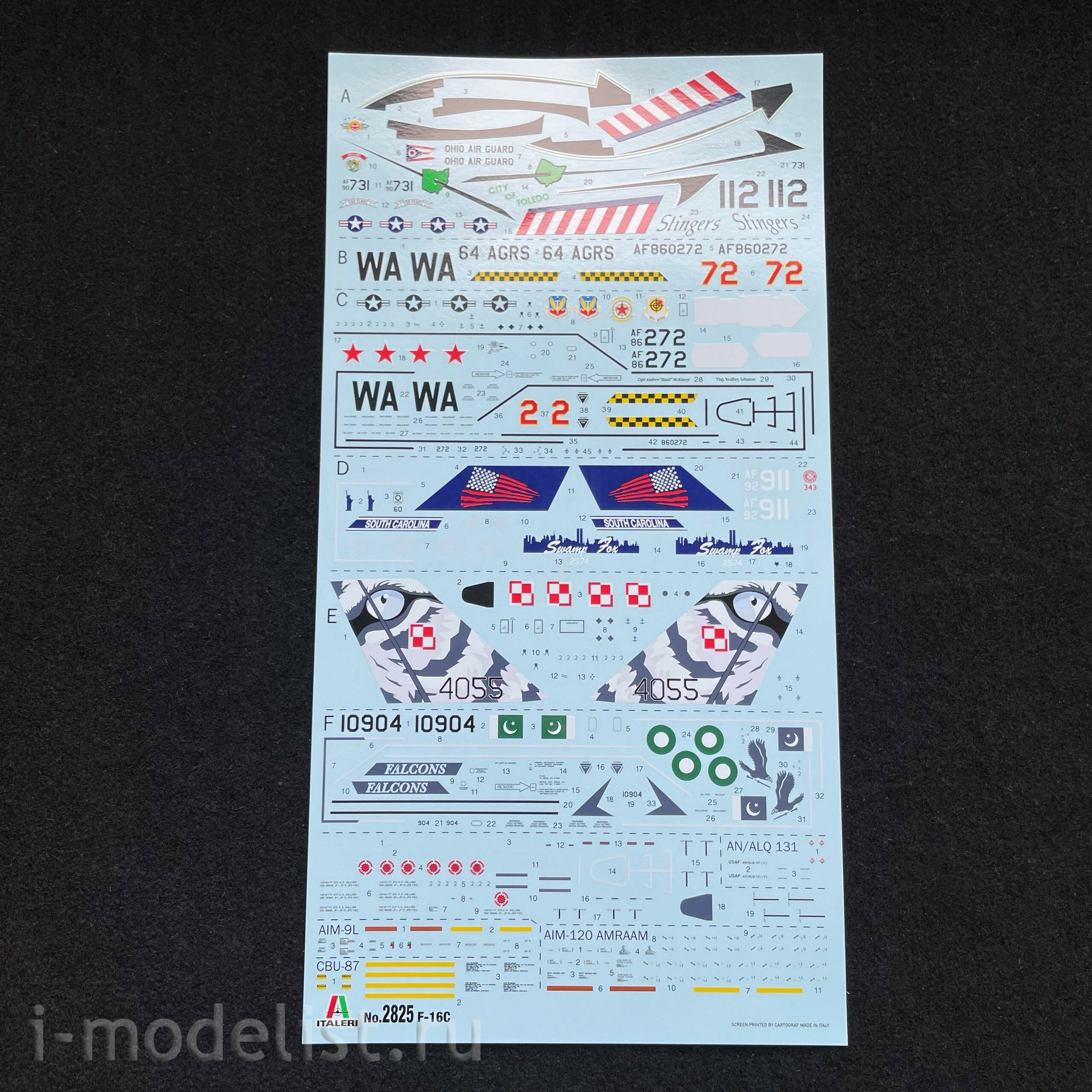 2825 Italeri 1/48 F-16C Fighting Falcon Fighter