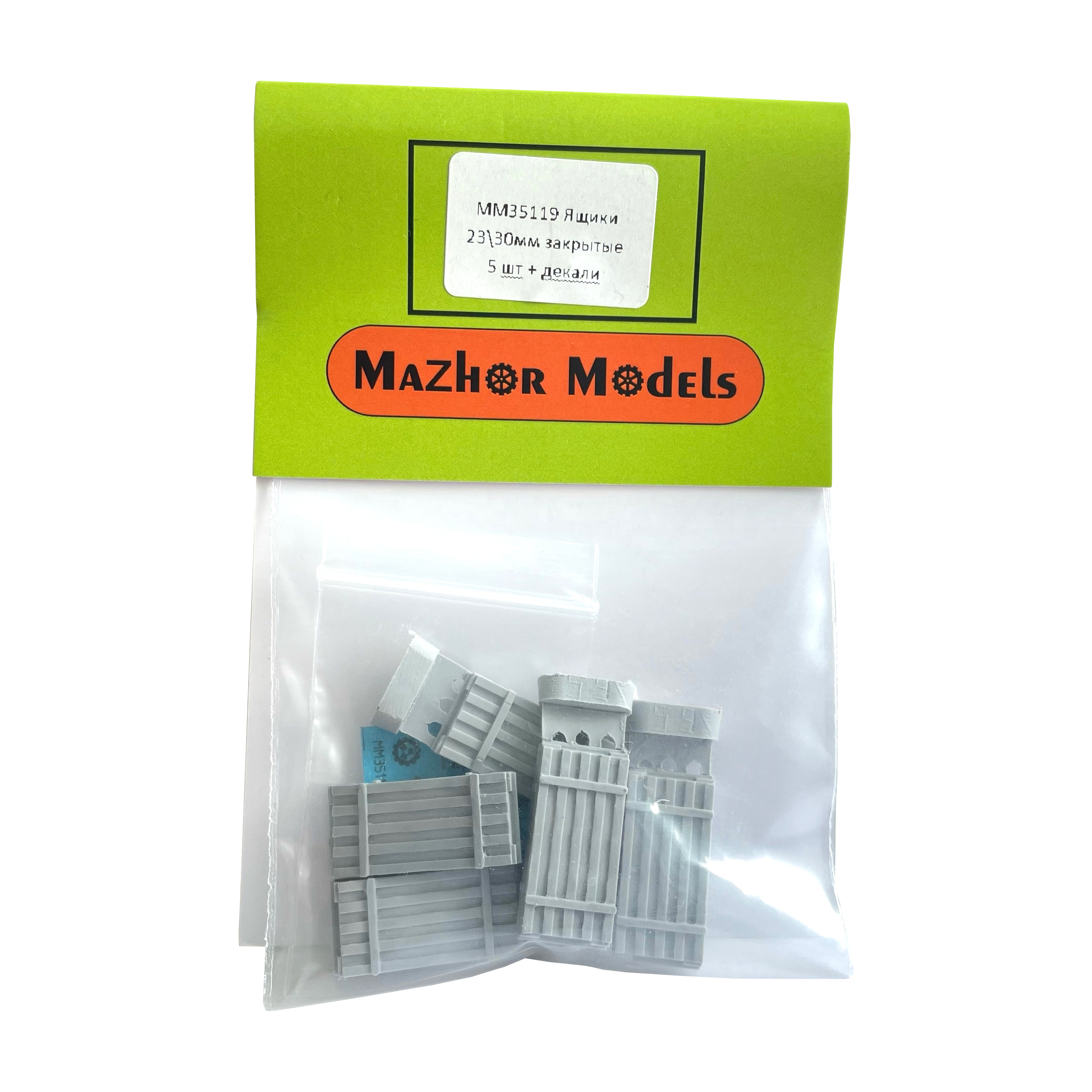 MM35119 Major Models Boxes 23\30 mm 5 pcs. + decal