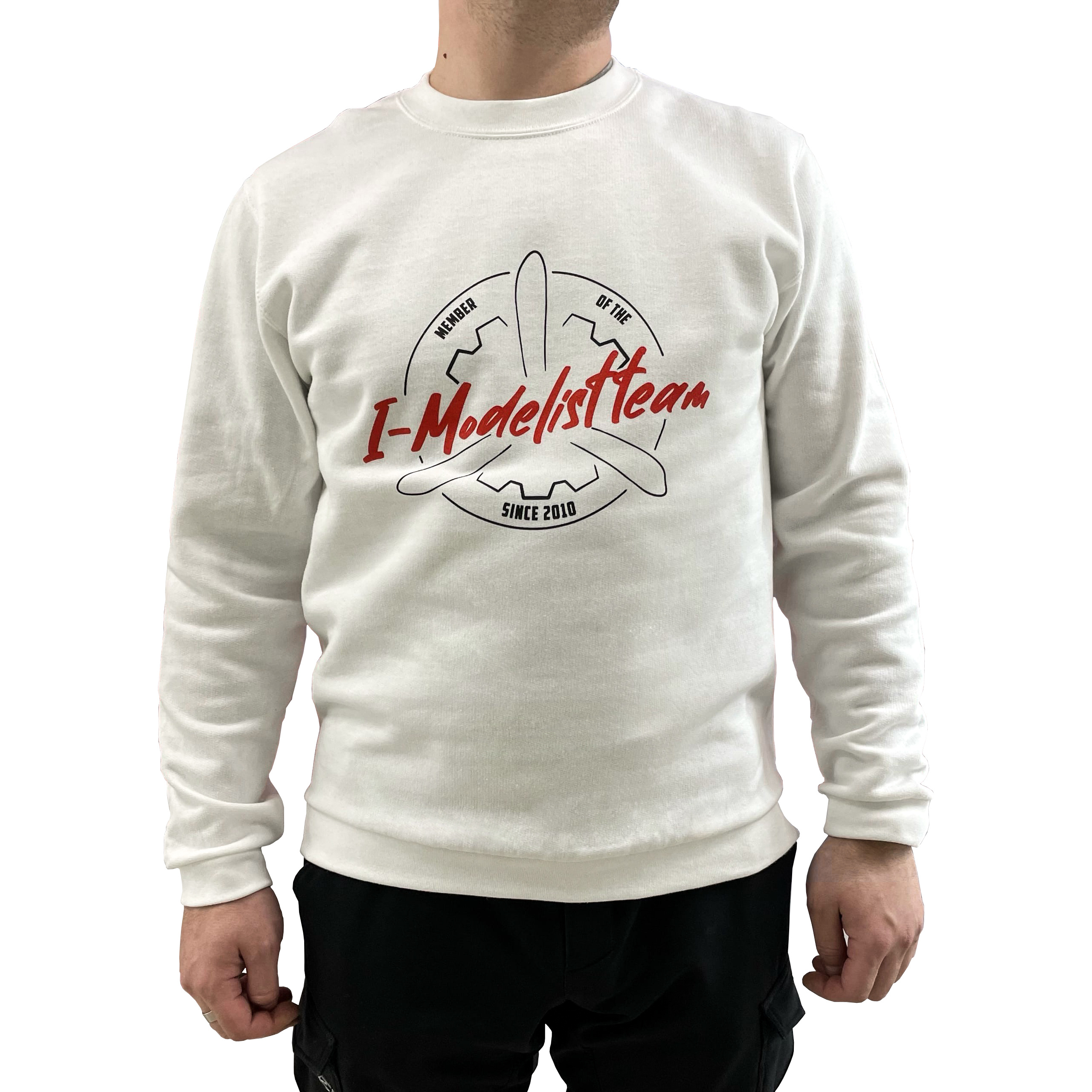 3360912 I am a Modeler Branded unisex sweatshirt, color white, size XL