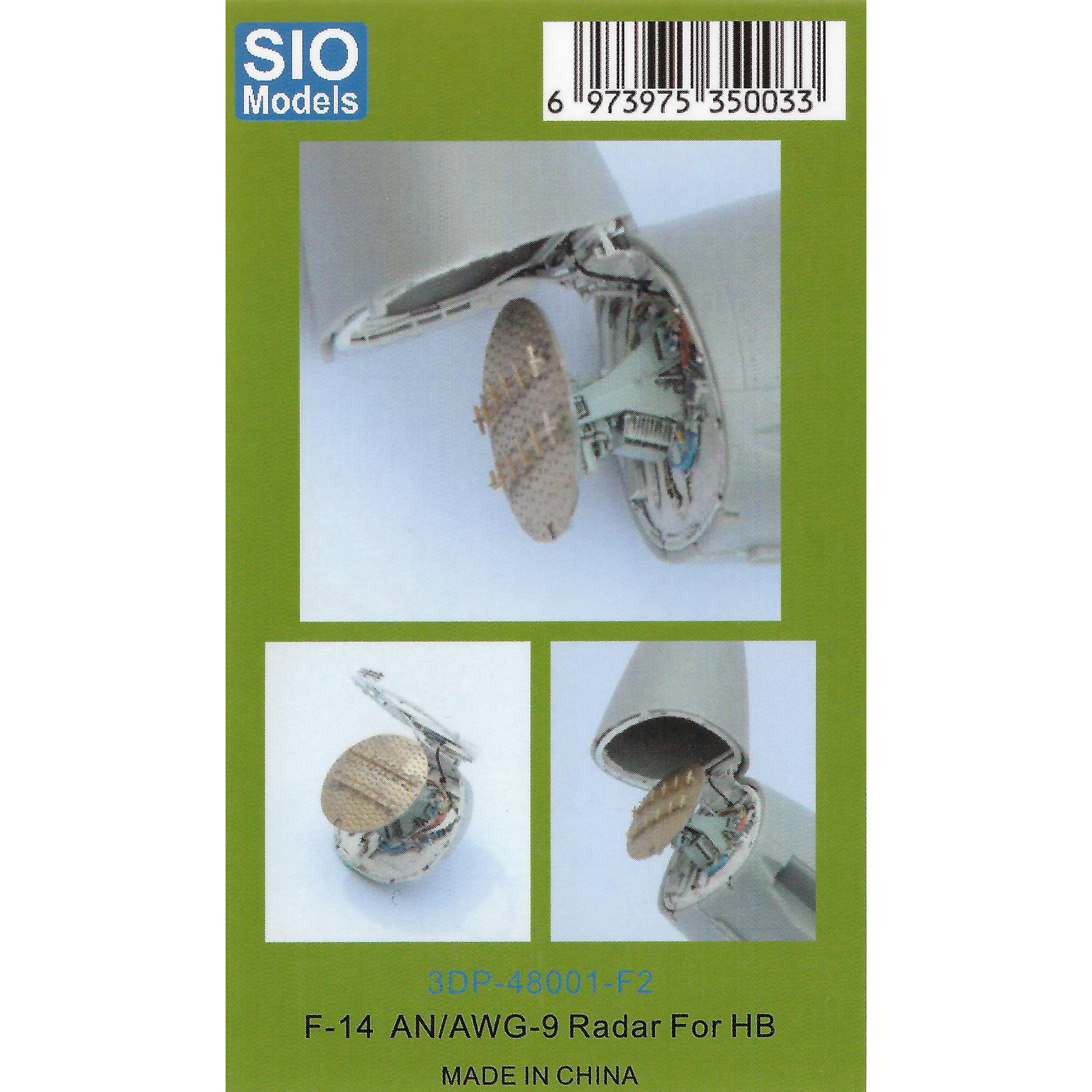 3DP-48001-F2 SIO Models 1/48 F-14 AN/AWG-9 Radar (HobbyBoss)