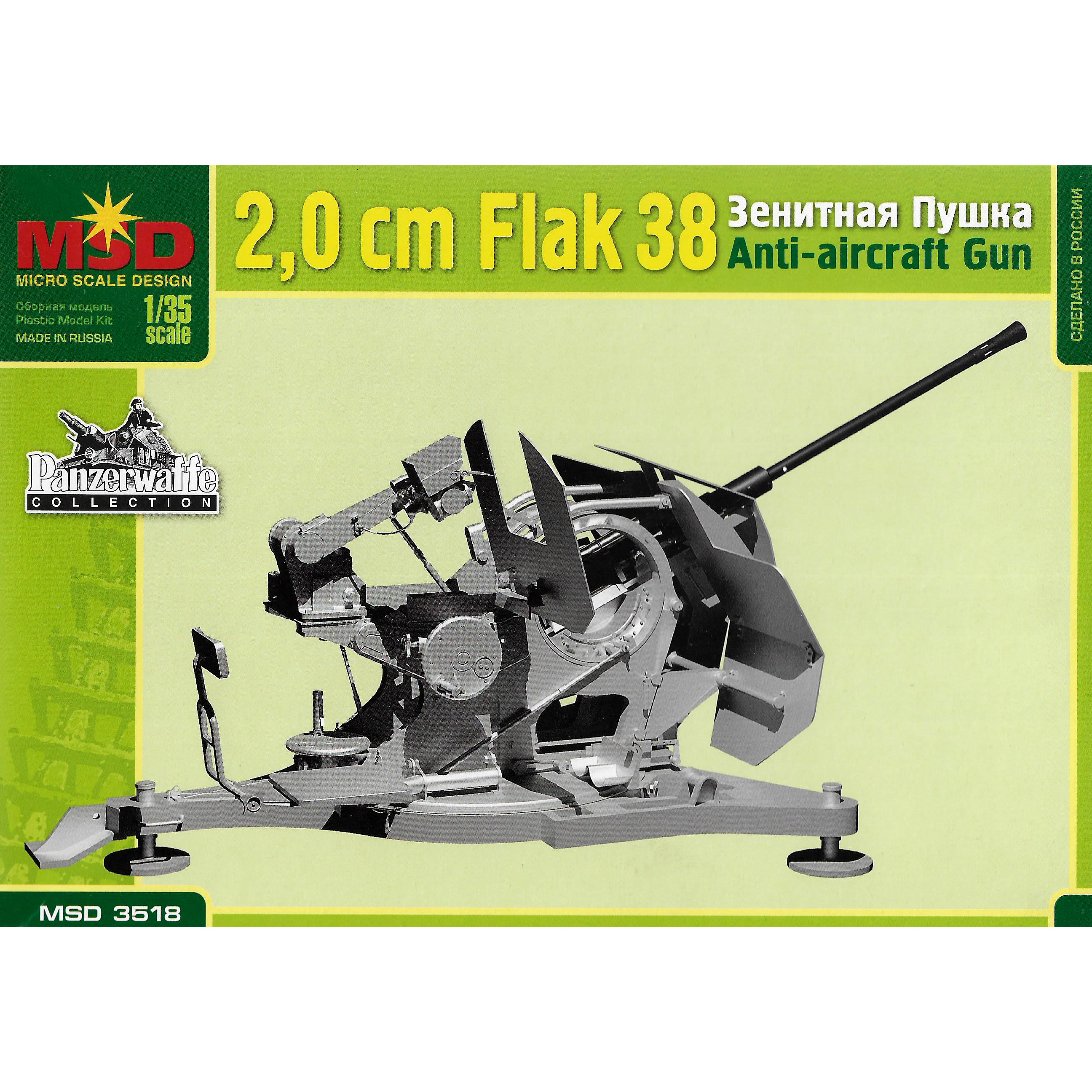 3518 Maket 1/35 Anti-aircraft gun 2 cm Flak 38
