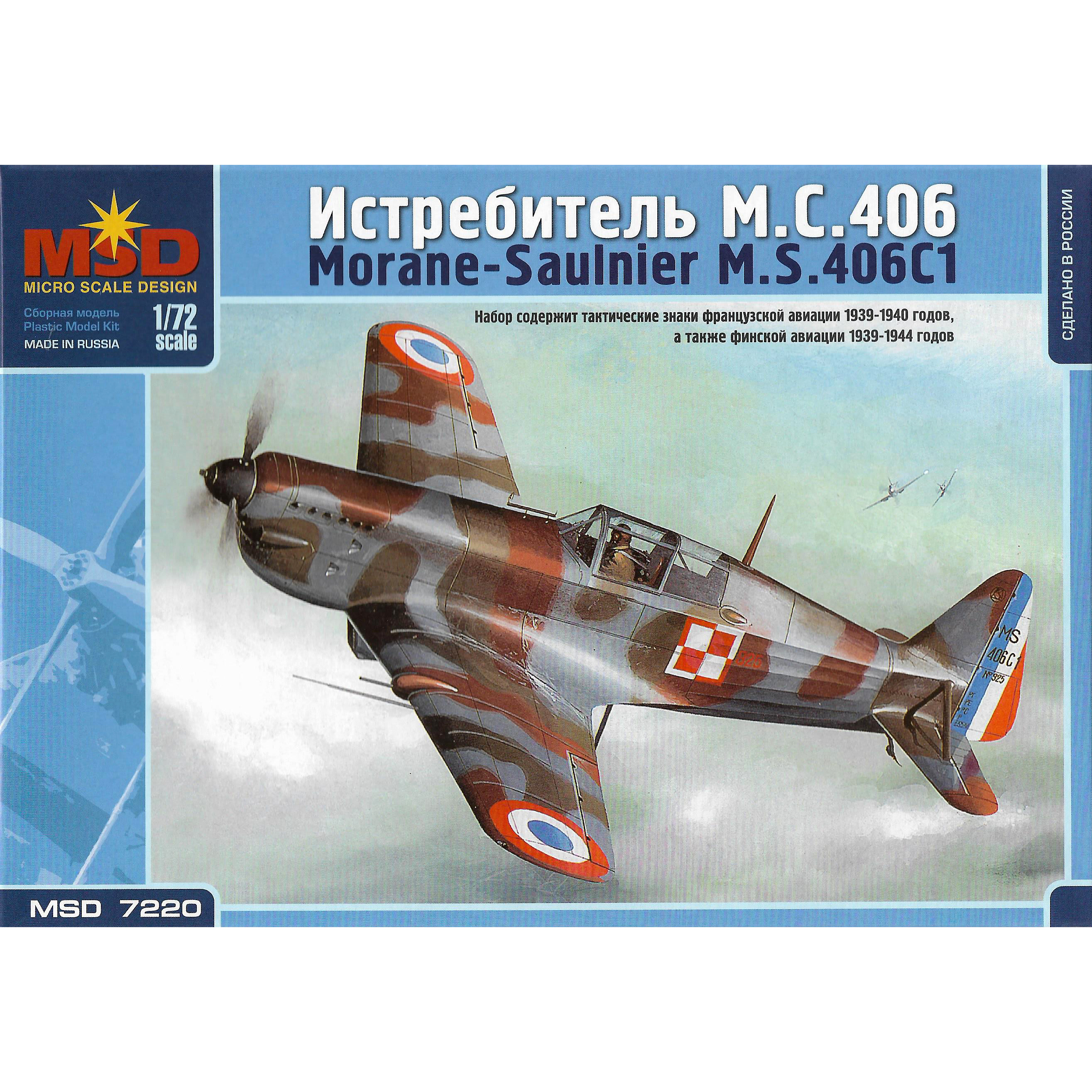 7220 Maket 1/72 M. S. 406 Aircraft