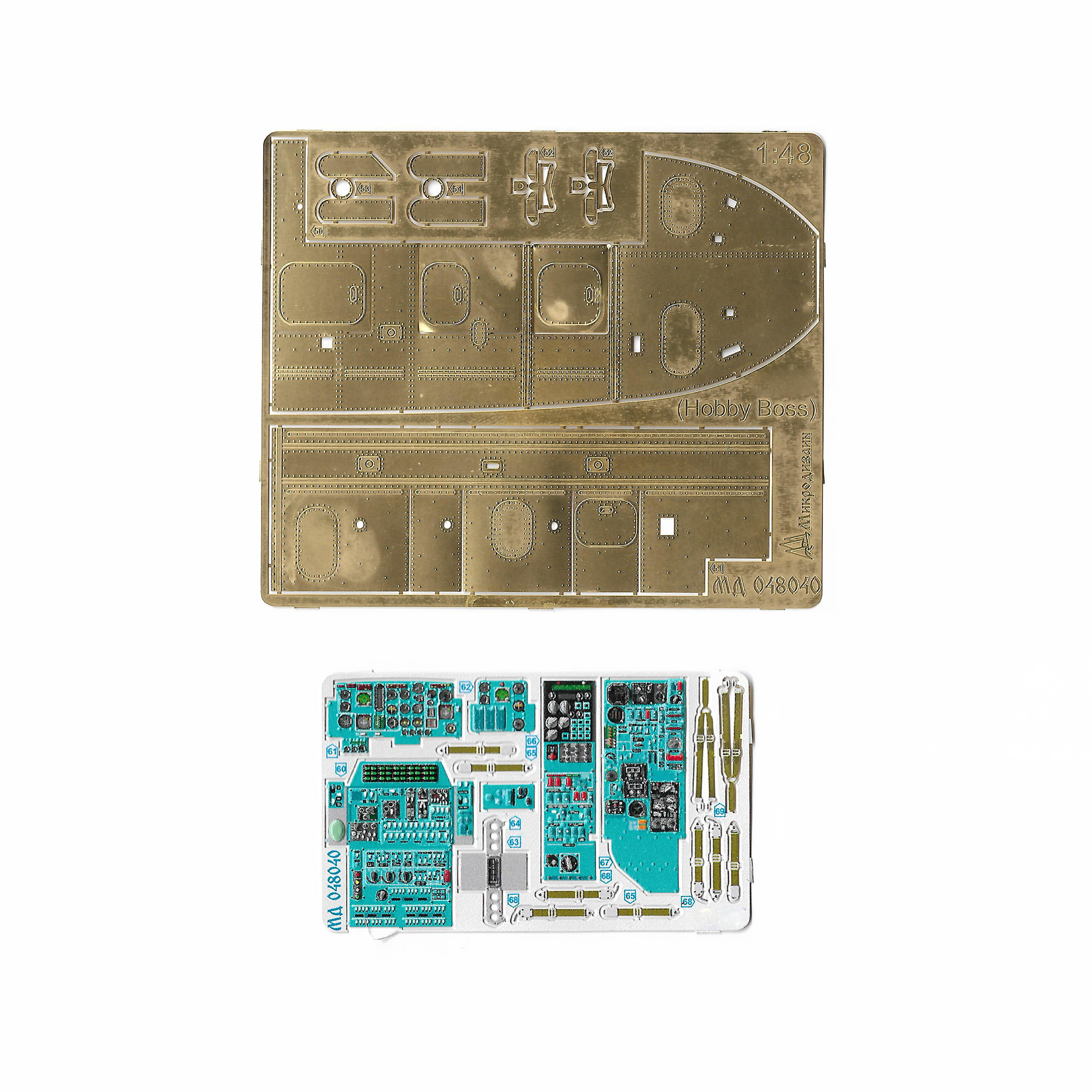048040 Micro Design 1/48 Photo Etching Kit for K@-27 (interior) (HobbyBoss)