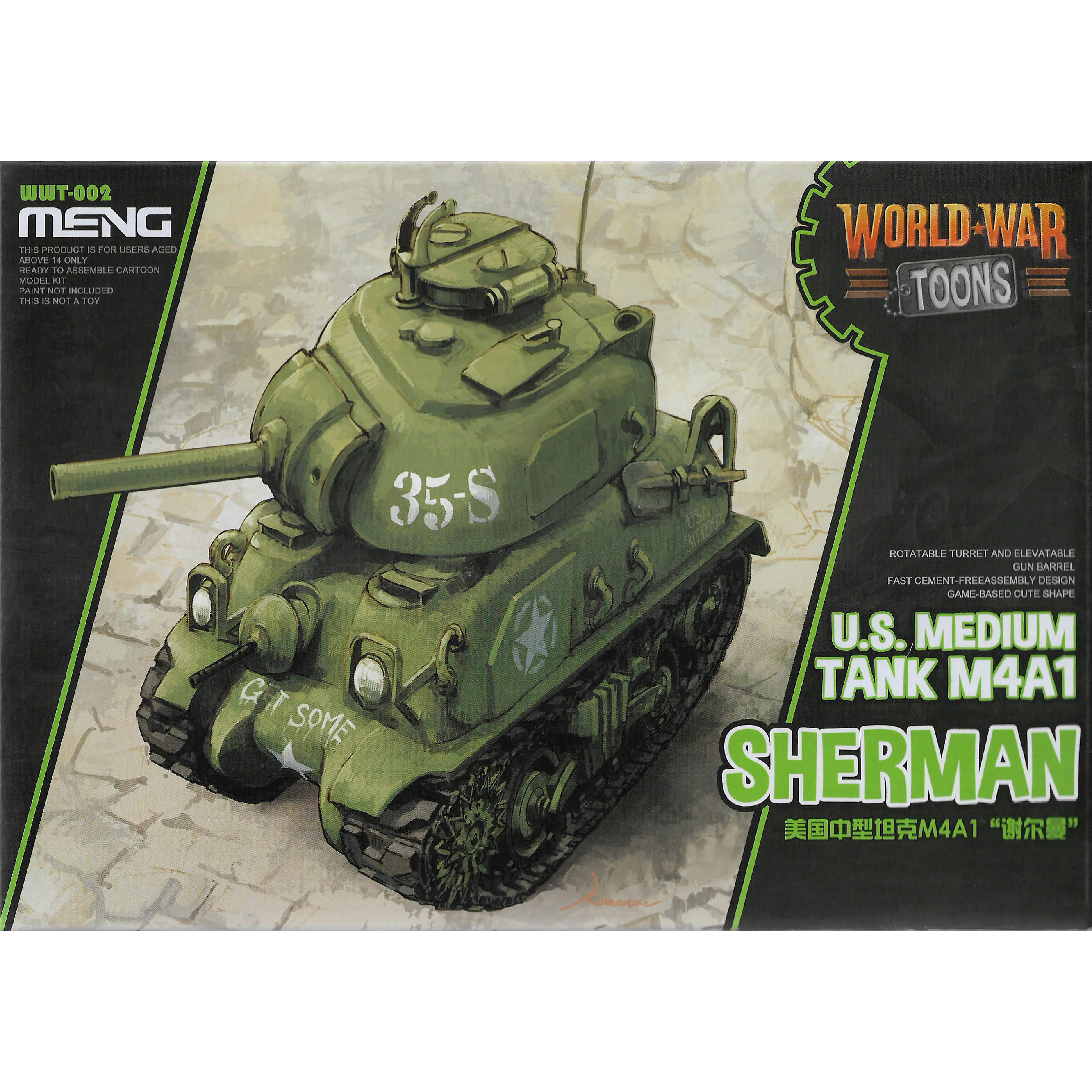 WWT-002 Meng U.S. MEDIUM TANK M4A1 SHERMAN