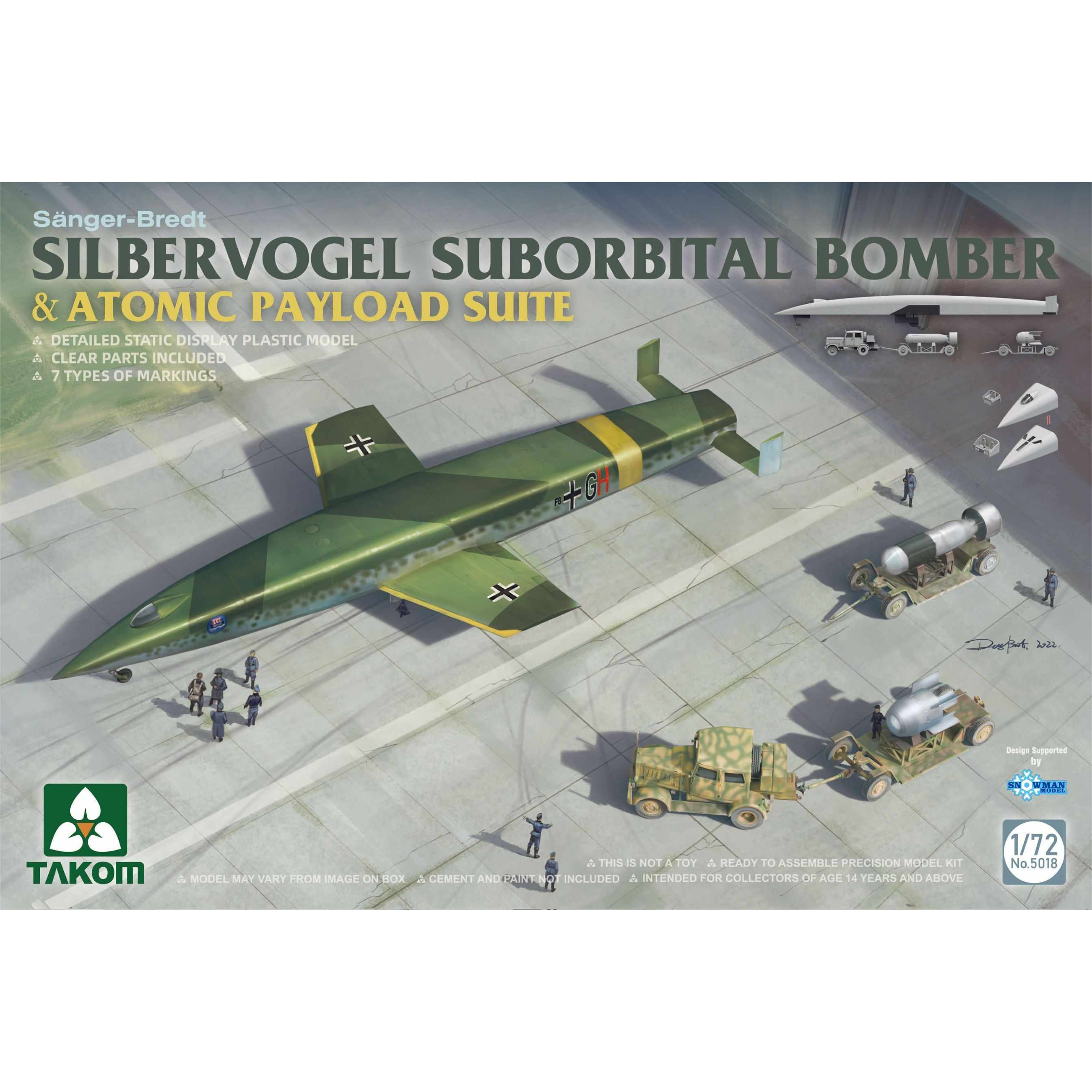 5018 Takom 1/72 Silbervogel Bomber and Atomic Load Kit