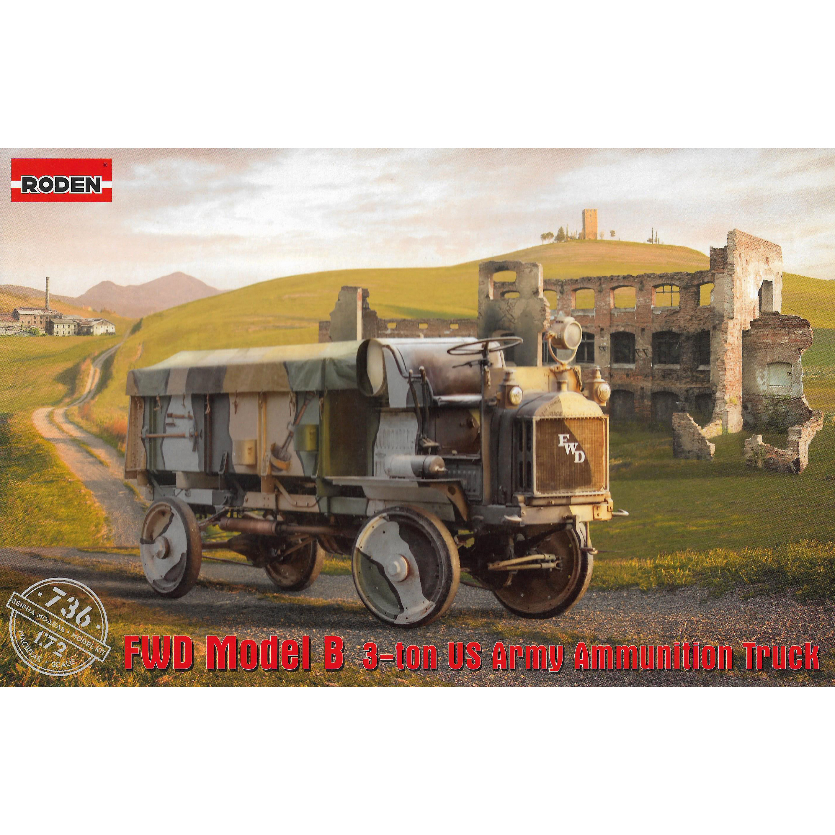 736 Roden 1/72 FWD Model B 3-ton U.S. Army ammunition truck