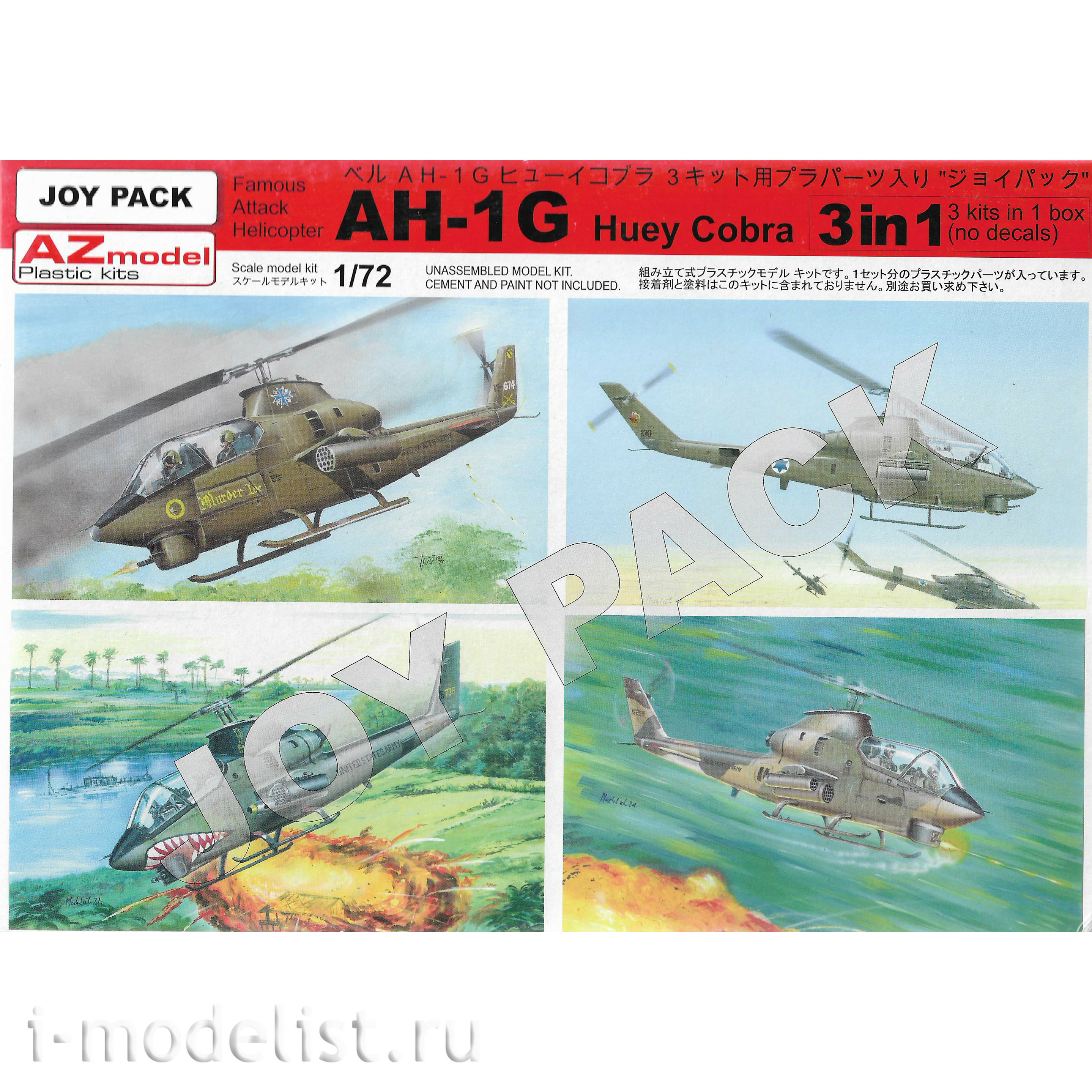 AZ7702 AZ Model 1/72 AH-1G Huey Cobra. 3 sets in a box