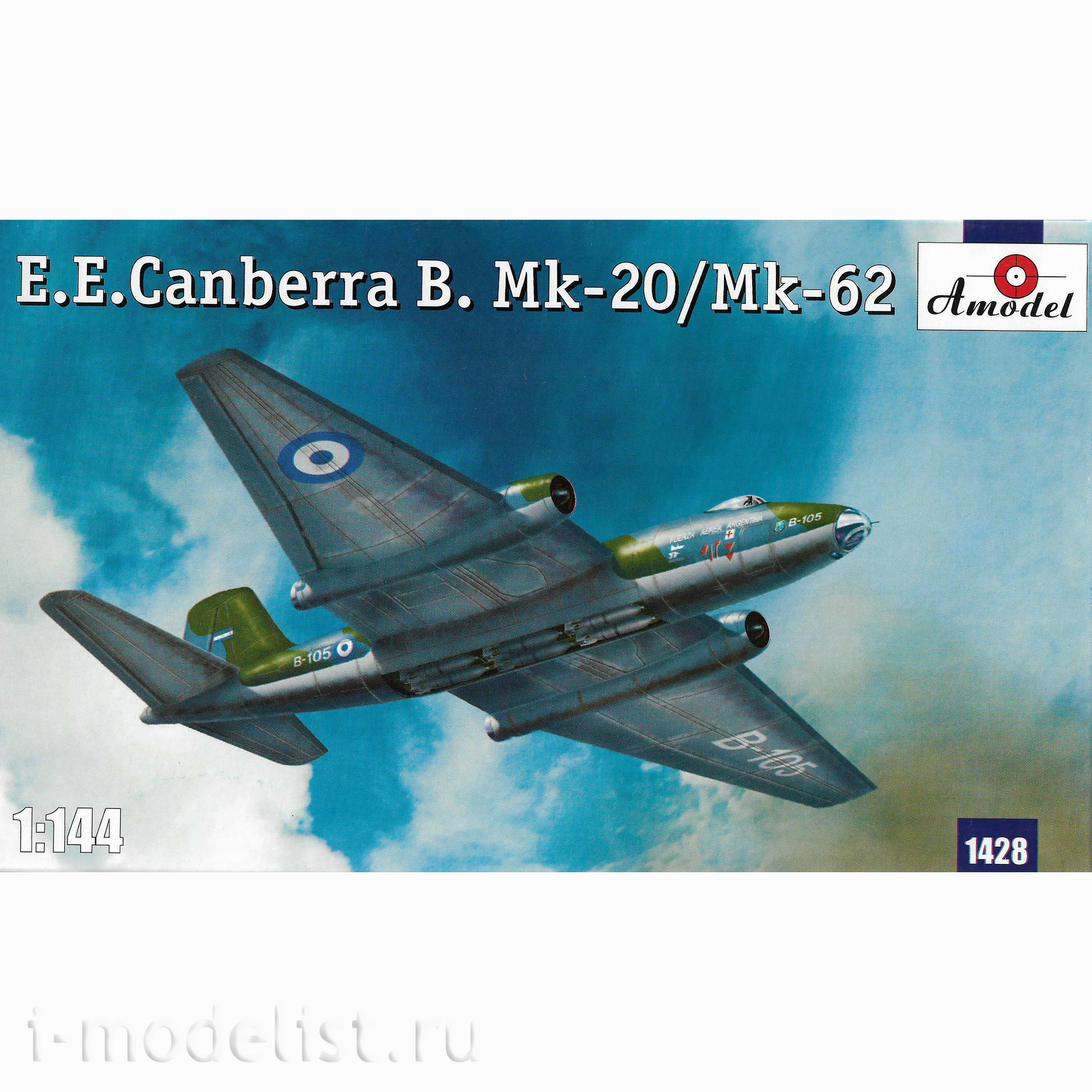 1428 Amodel 1/144 EE Canberra b Mk.20/62 Aircraft