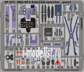 Eduard 49277 1/48 Color photo etched parts for MiG-29A Fulcrum interior
