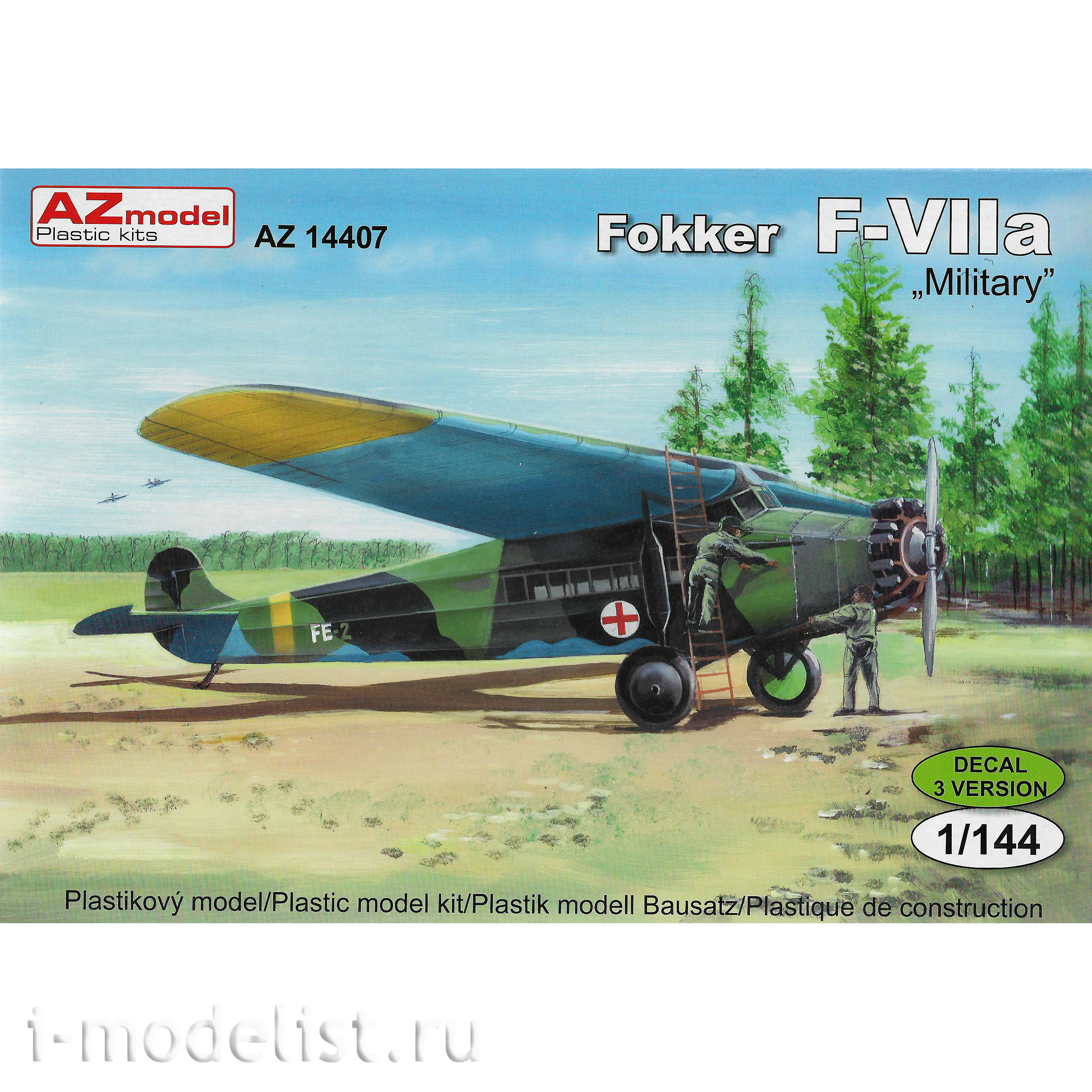 AZ14407 AZmodel 1/144 Scales Aircraft Fokker F-VIIA Military