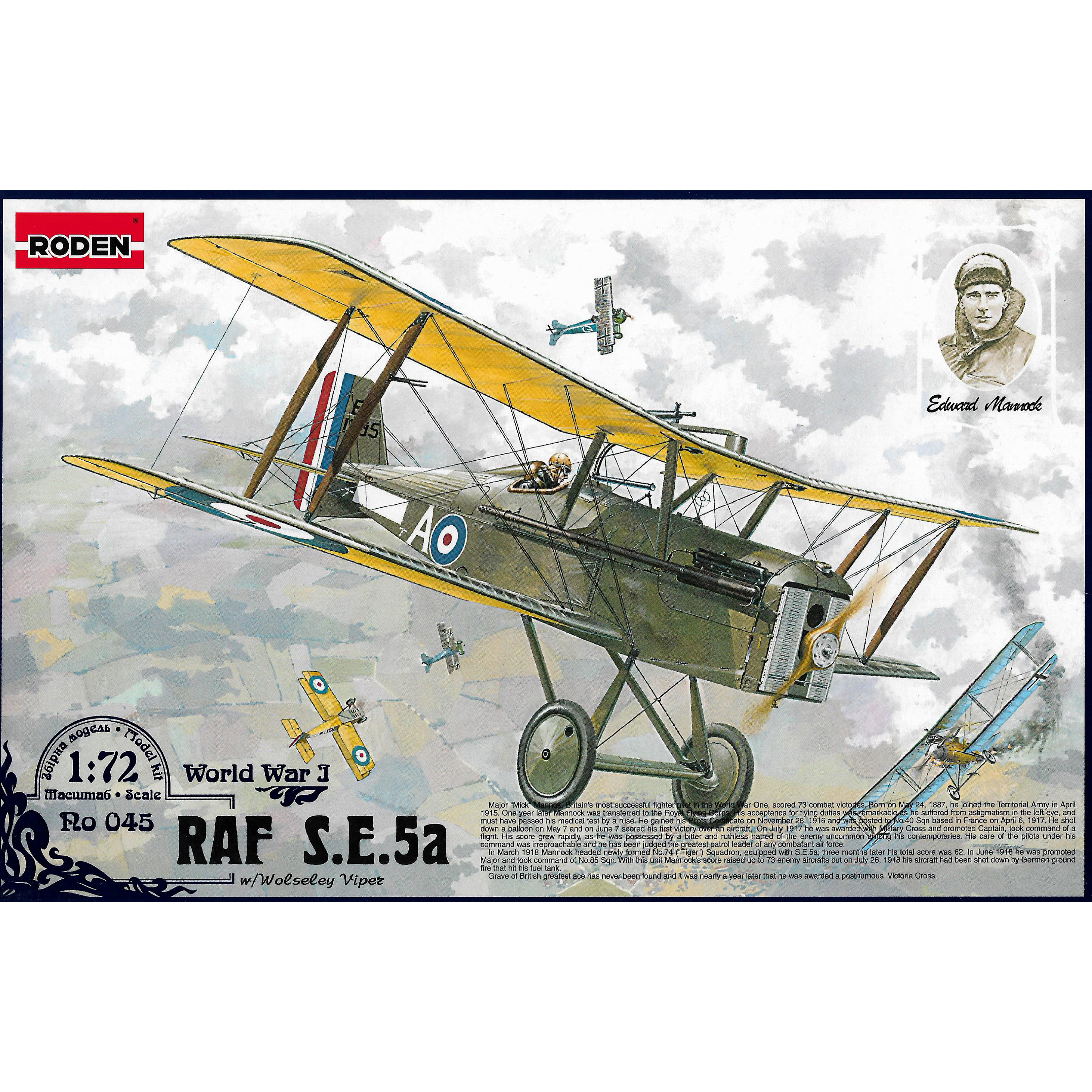 045 Roden 1/72 RAF S.E.5a w/Wolseley Viper