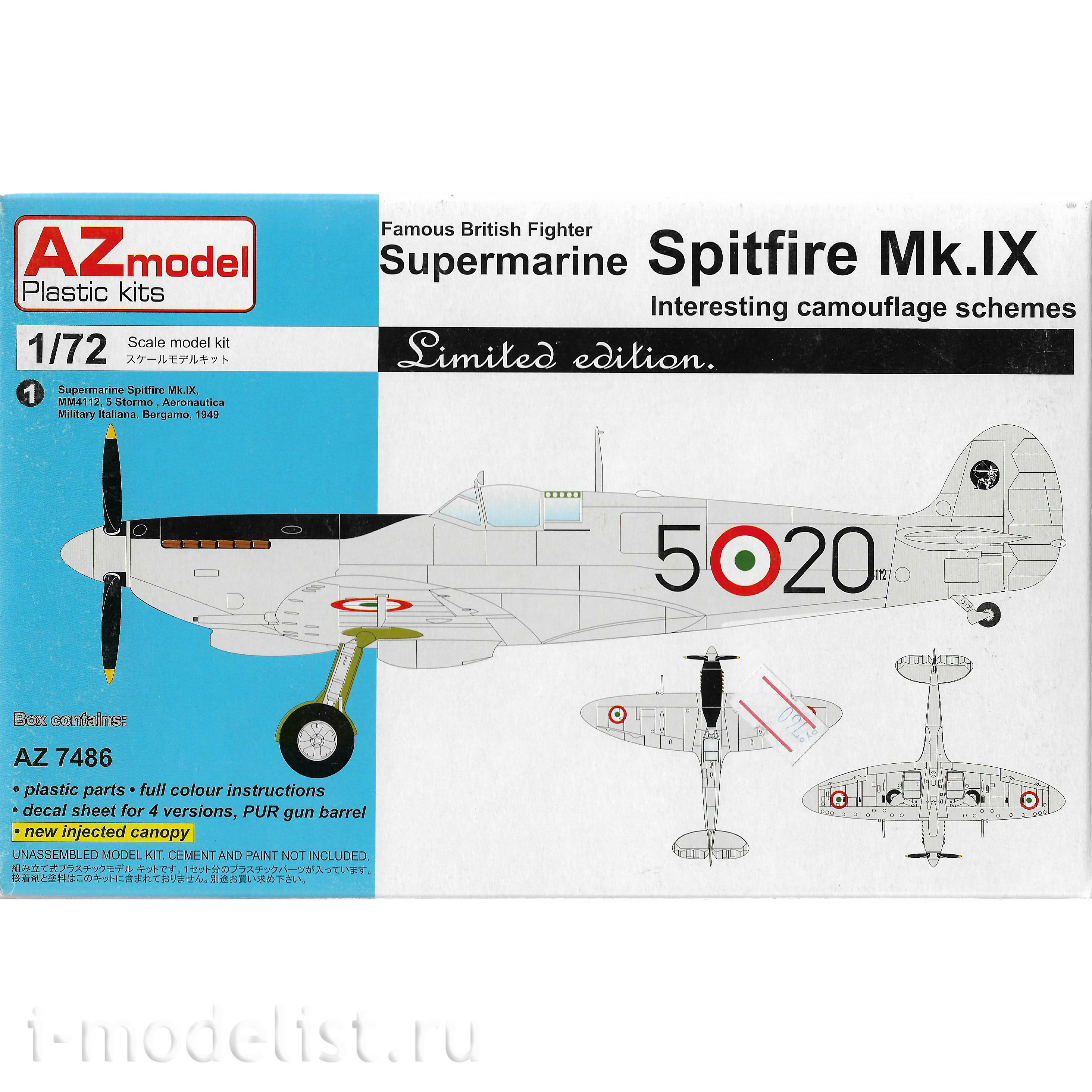 AZ7486 AZmodel 1/72 Supermarine Spitfire Mk.IX 