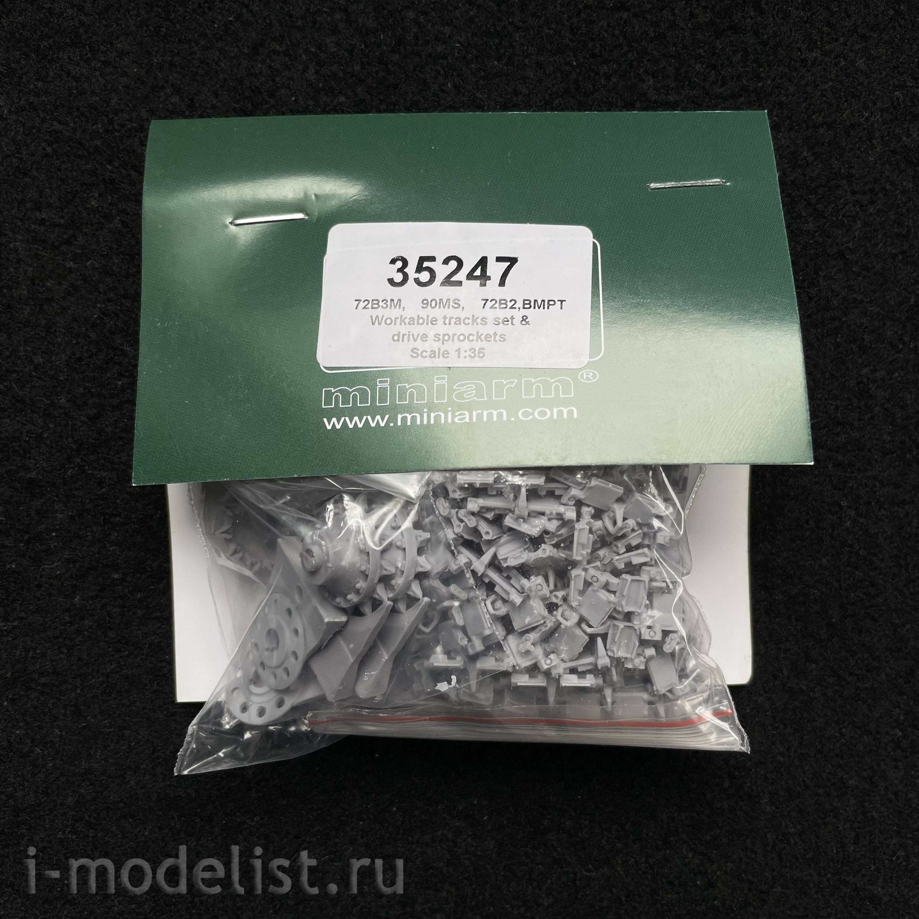 35247 Miniarm 1/35 New tracks with oblique ground hooks plus driven stars for T-72B2, T-72B3 M, T - 90MC, VMPT tanks