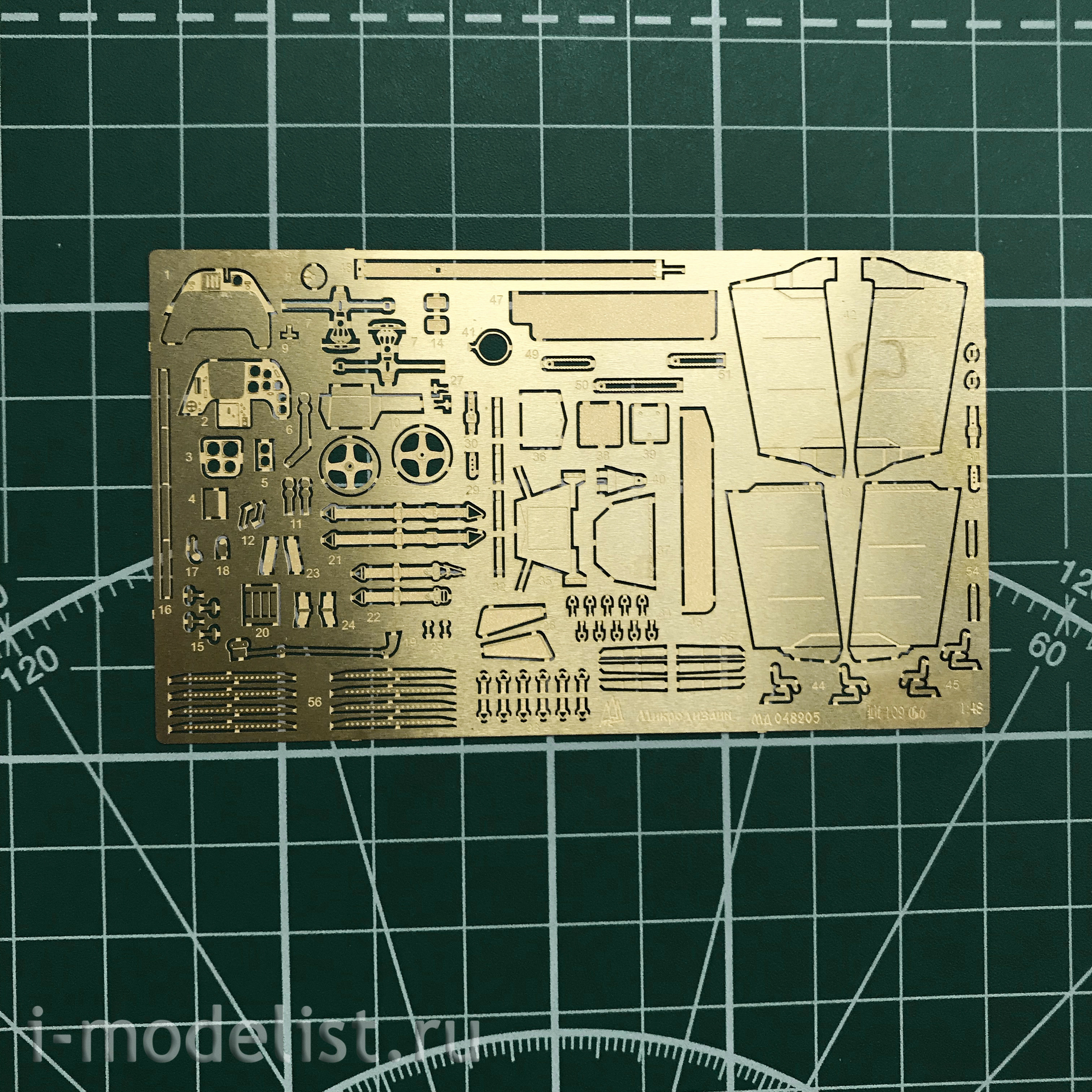 048205 Microdesign 1/48 photo etched parts for Bf-109/G6 from the Zvezdas