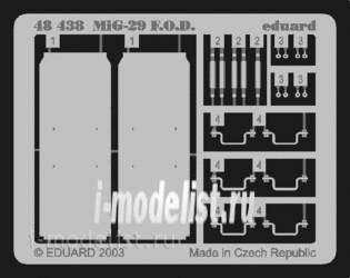 48438 Eduard Photo Etched Parts 1/48 MiGG-29 F. O. D.  