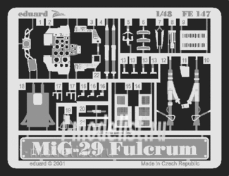 FE147 Eduard photo etched parts for 1/48 MiG-29A Fulcrum