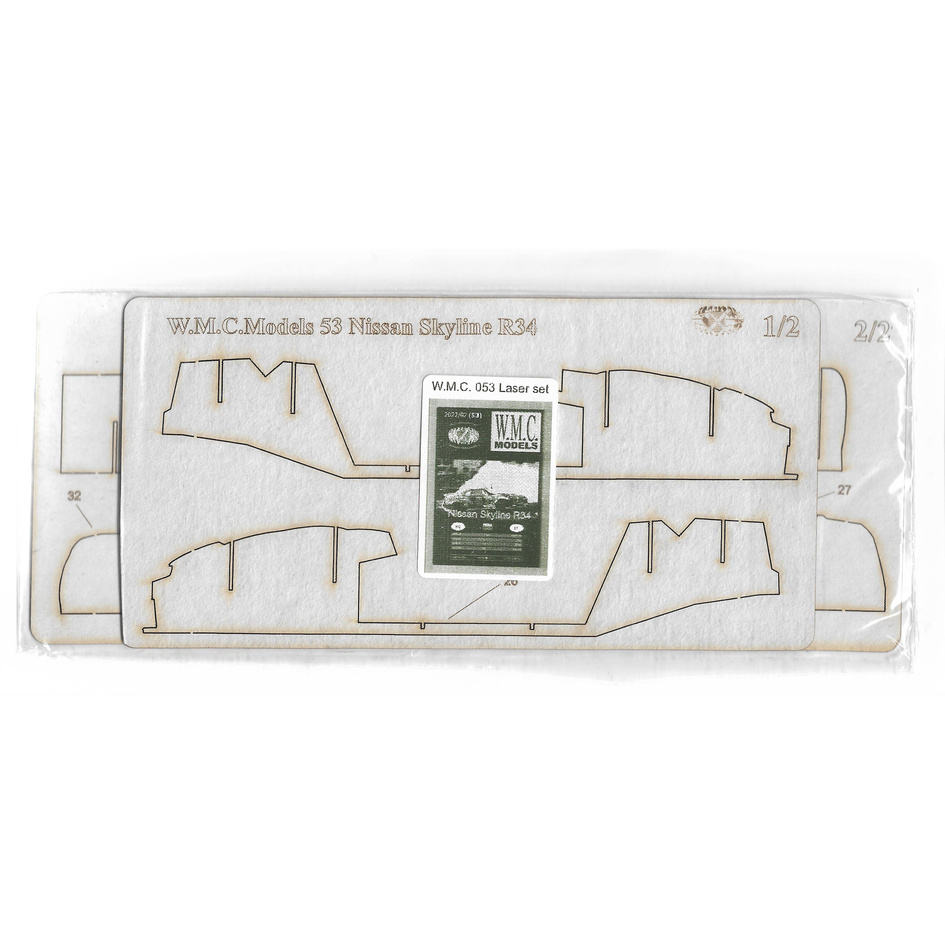 WMC-53L W.M.C. Models 1/25 Additional Kit for Nissan Skyline R34 Model (Laser cutting)