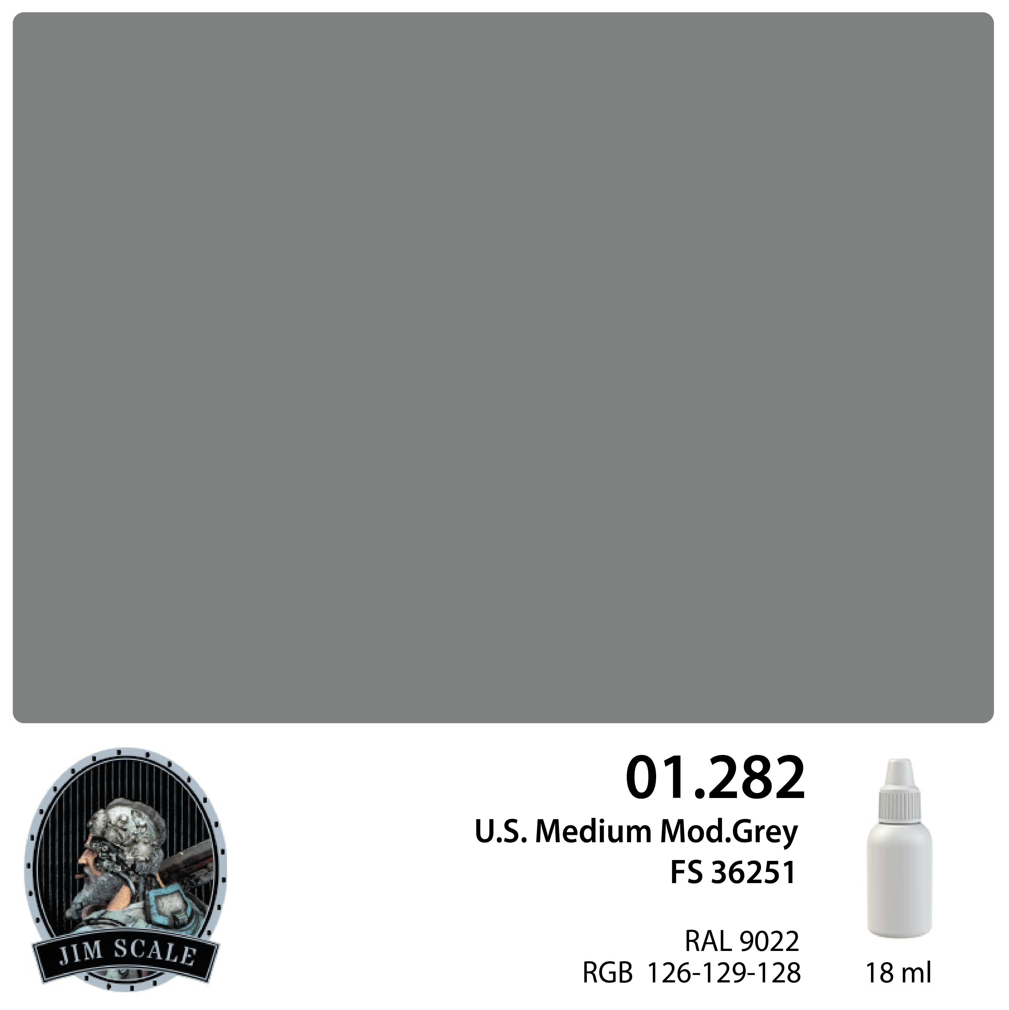 01.282 Jim Scale Краска под аэрограф U.S. Medium Mod.Grey FS 36251
