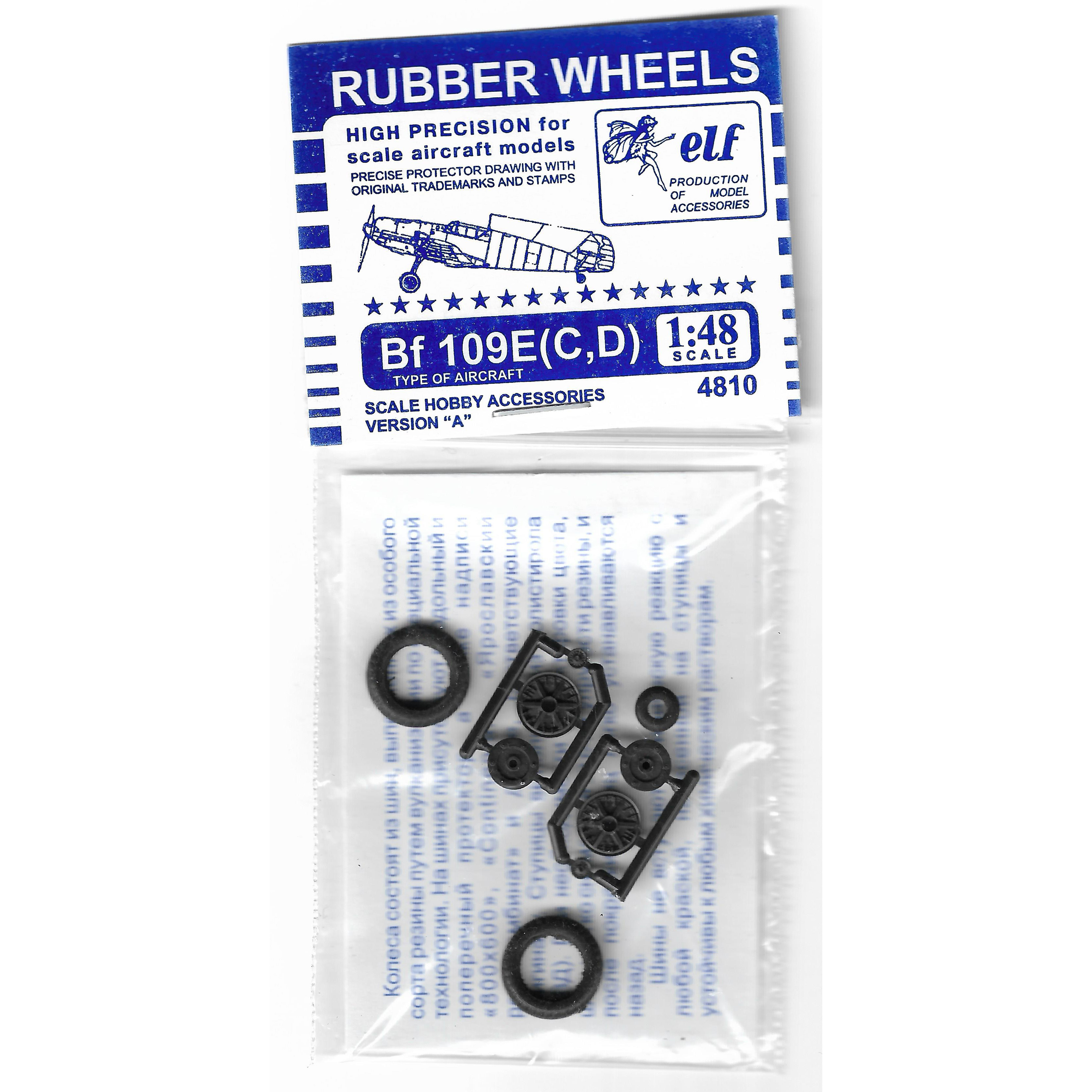 4810 Elf 1/48 Wheel rubber Bf-109 E( C,D)