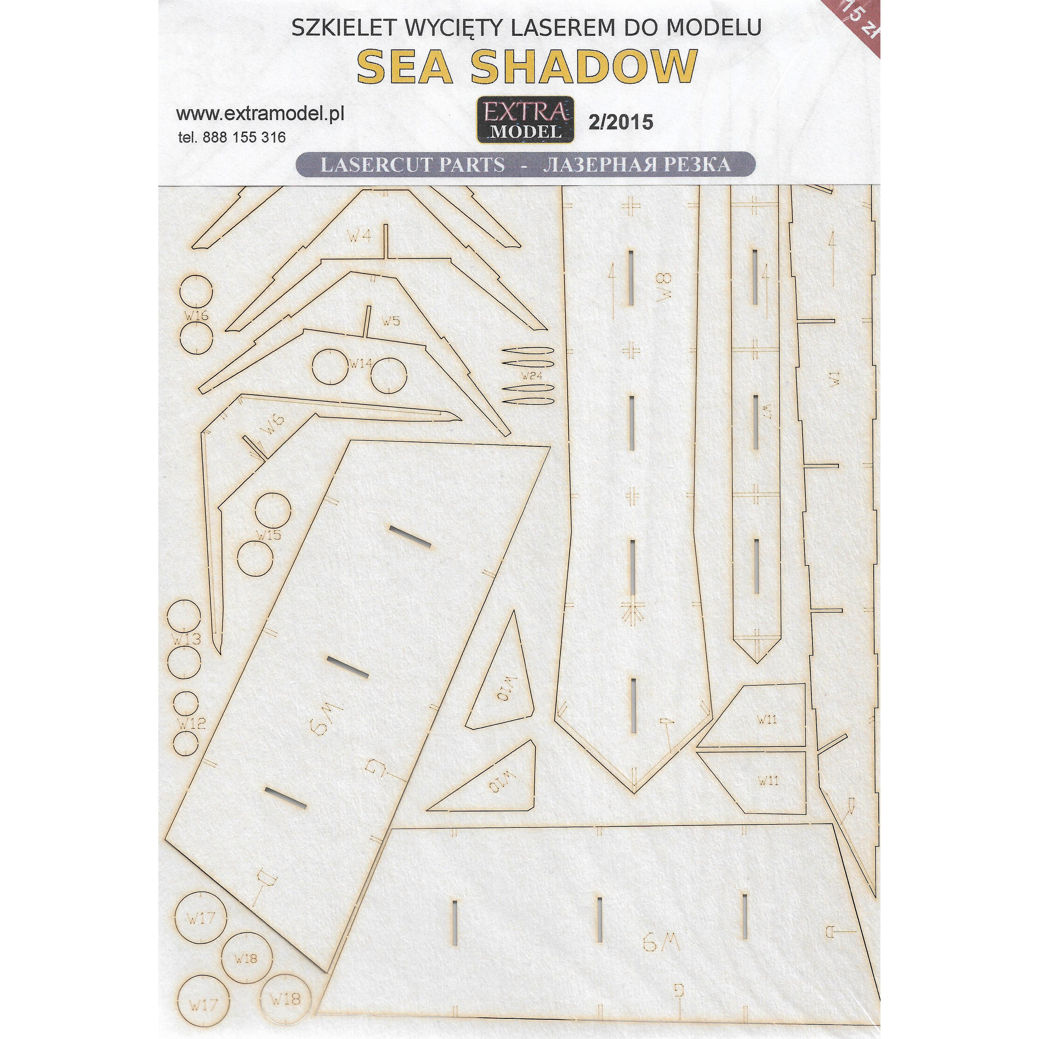 EM002L EXTRA MODEL 1/200 Additional kit for Sea Shadow model (laser cutting)