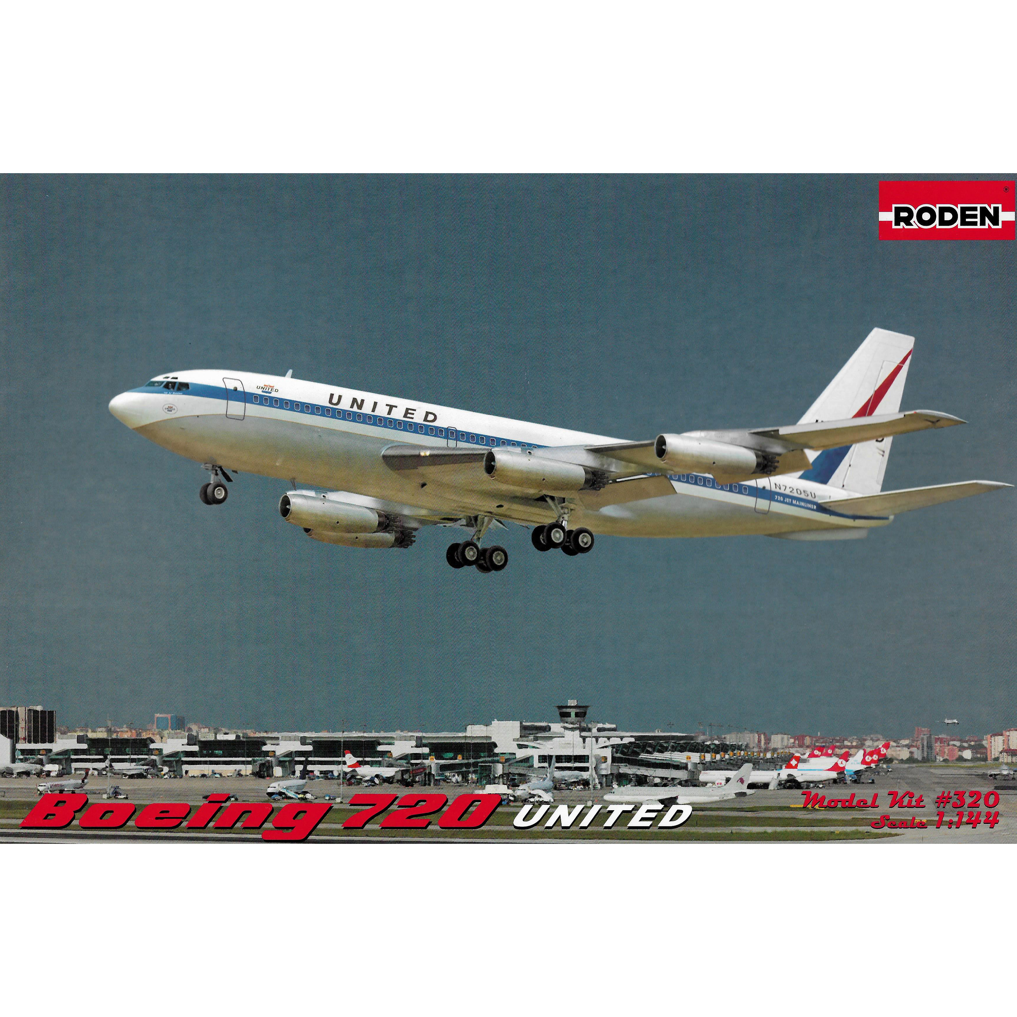320 Roden 1/144 Passenger aircraft Boeing 720 United 