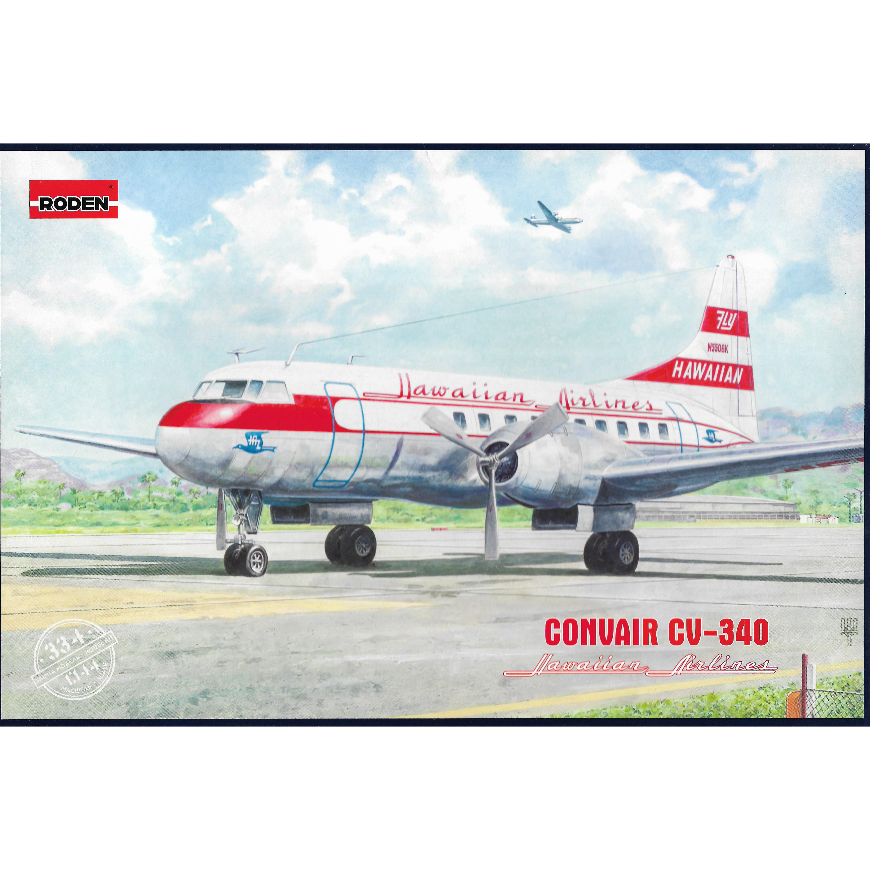 334 Roden 1/144 Convair CV-340 Hawaiian Airlines