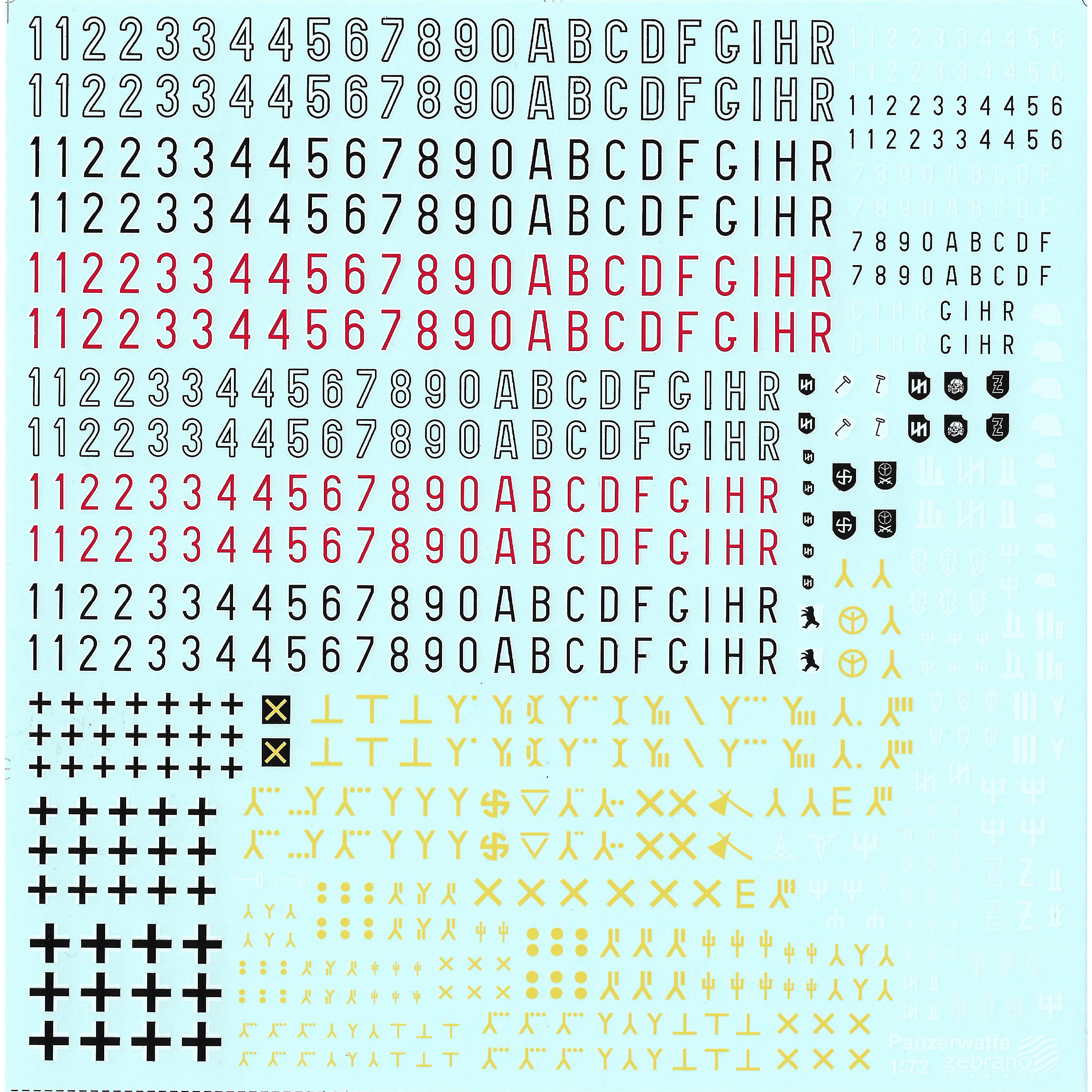 D72002 Zebrano 1/72 Decal 