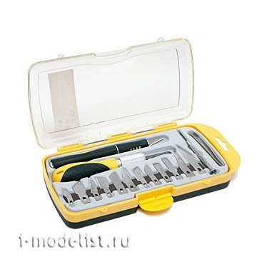 4008 Jas knife Set with collet clip (aluminum), 16 items