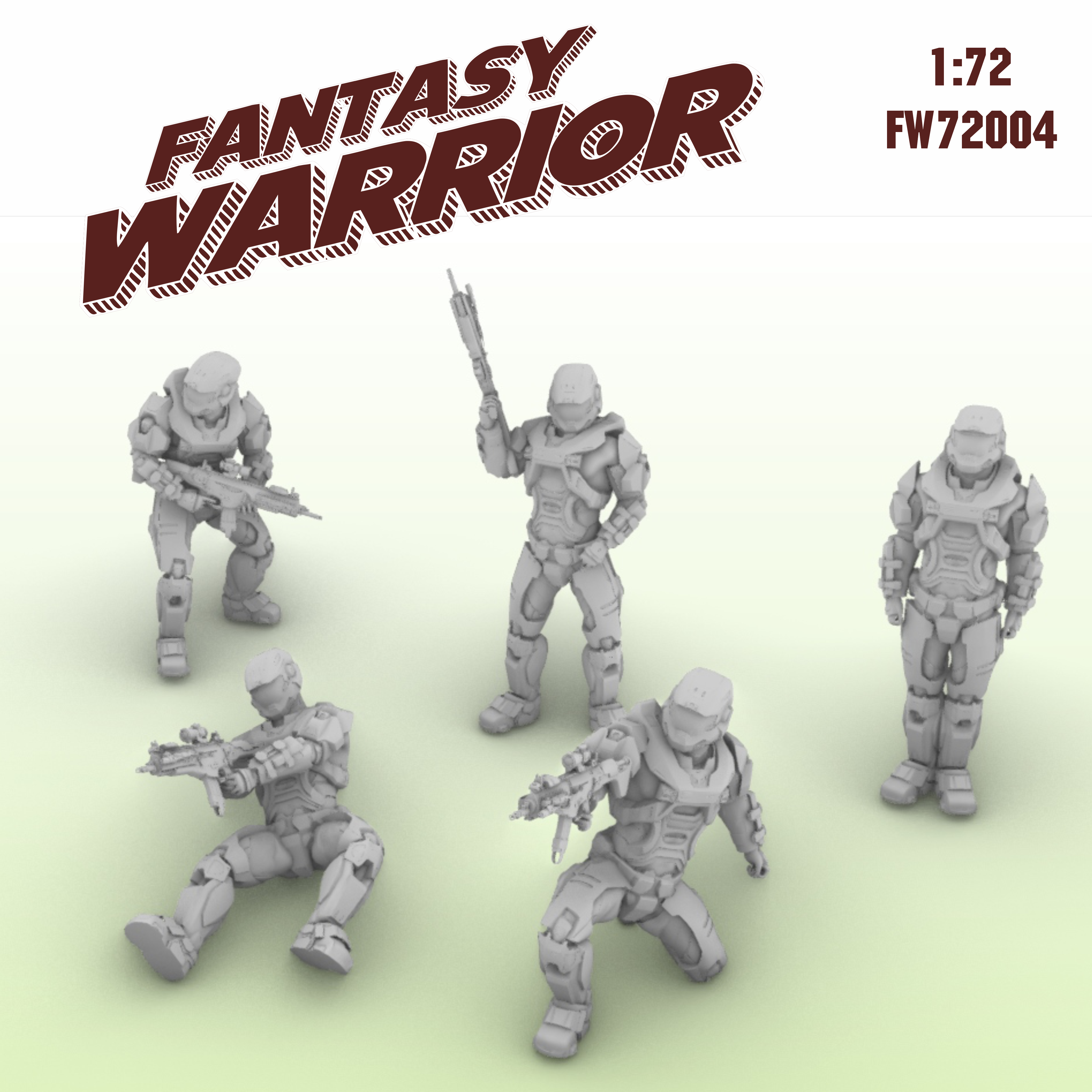 fw72004 Fantasy Warrior 1/72 Space Marine Squad