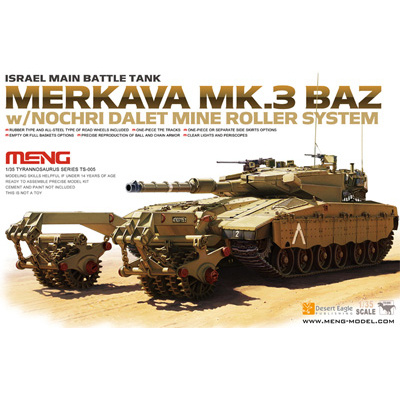 TS-005 Meng 1/35 Israel Main Battle Tank Merkava Mk.3 BAZ with Nochri Dalet Mine Roller System