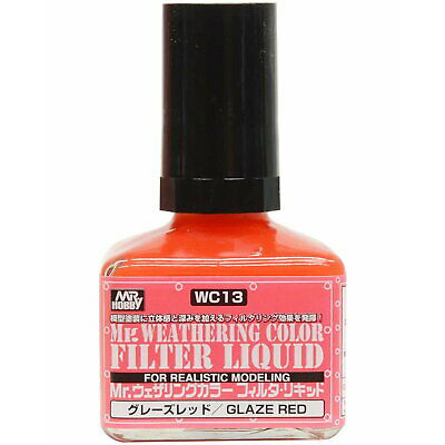 WC13 Gunze Sangyo Flush MR. WEATHERING COLOR - Filter Liquid Glaze Red