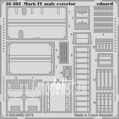BIG3583 Eduard 1/35 Full set of photo-etched parts for MARK IV MALE