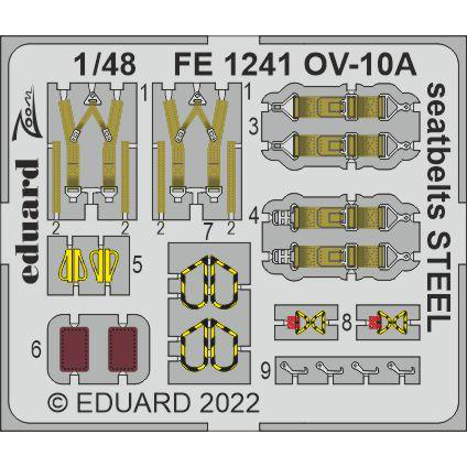FE1241 Eduard 1/48 Photo Etching for OV-10A, steel belts