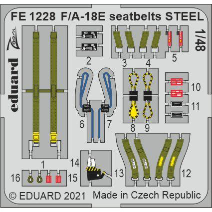 FE1228 Eduard 1/48 Photo Etching for F/A-18E Steel Belts