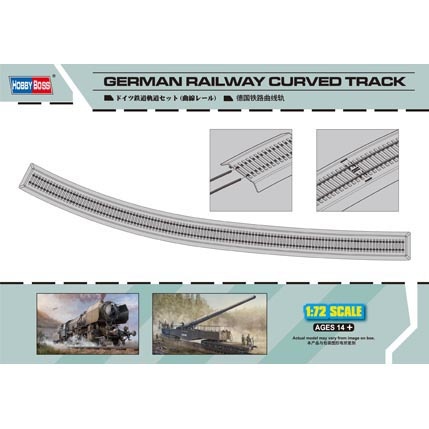 82910 HobbyBoss 1/72 German Railway Curved Track (rails)