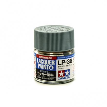 82136 Tamiya LP-36 Dark Ghost Gray (Dark gray Ghost) lacquer paint, 10 ml.