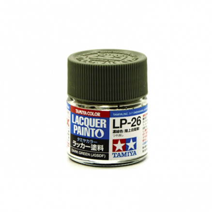 82126 Tamiya LP-26 Dark Green JGSDF (dark green) Lacquer paint 10ml.