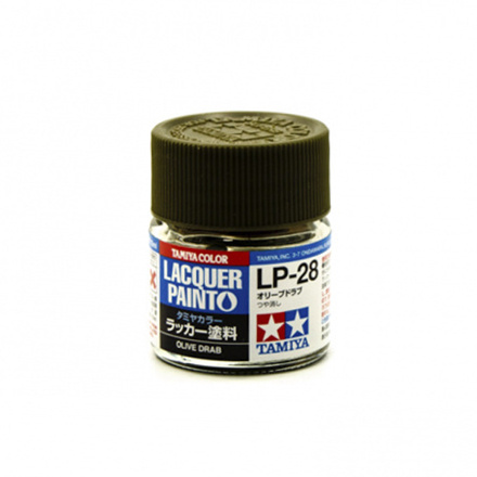 82128 Tamiya LP-28 Olive Drab (olive grey) Lacquer 10ml.