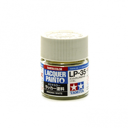 82135 Tamiya LP-35 Insignia White (Dirty white, American Navy) lacquer paint, 10 ml.