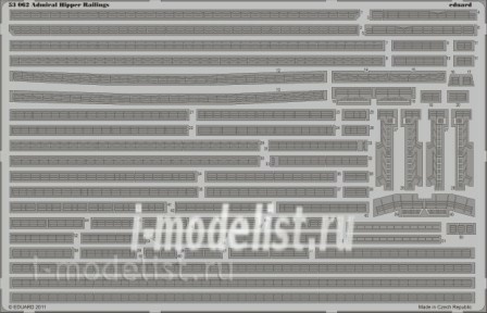 53062 Eduard photo etched parts for 1/350 Admiral Hipper railings 1/350