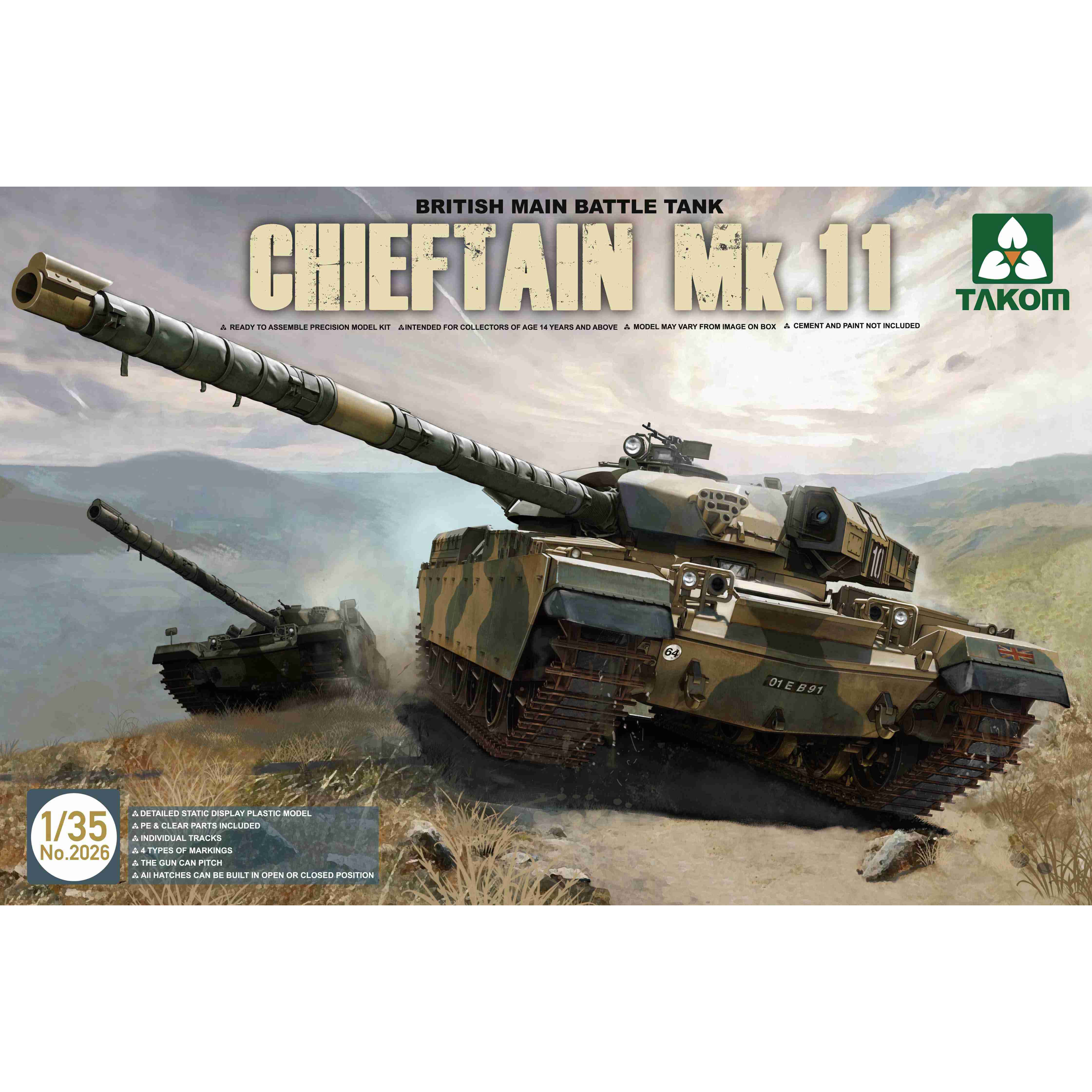 2026 Takom 1/35 British Main Battle Tank Chieftain Mk.Eleven