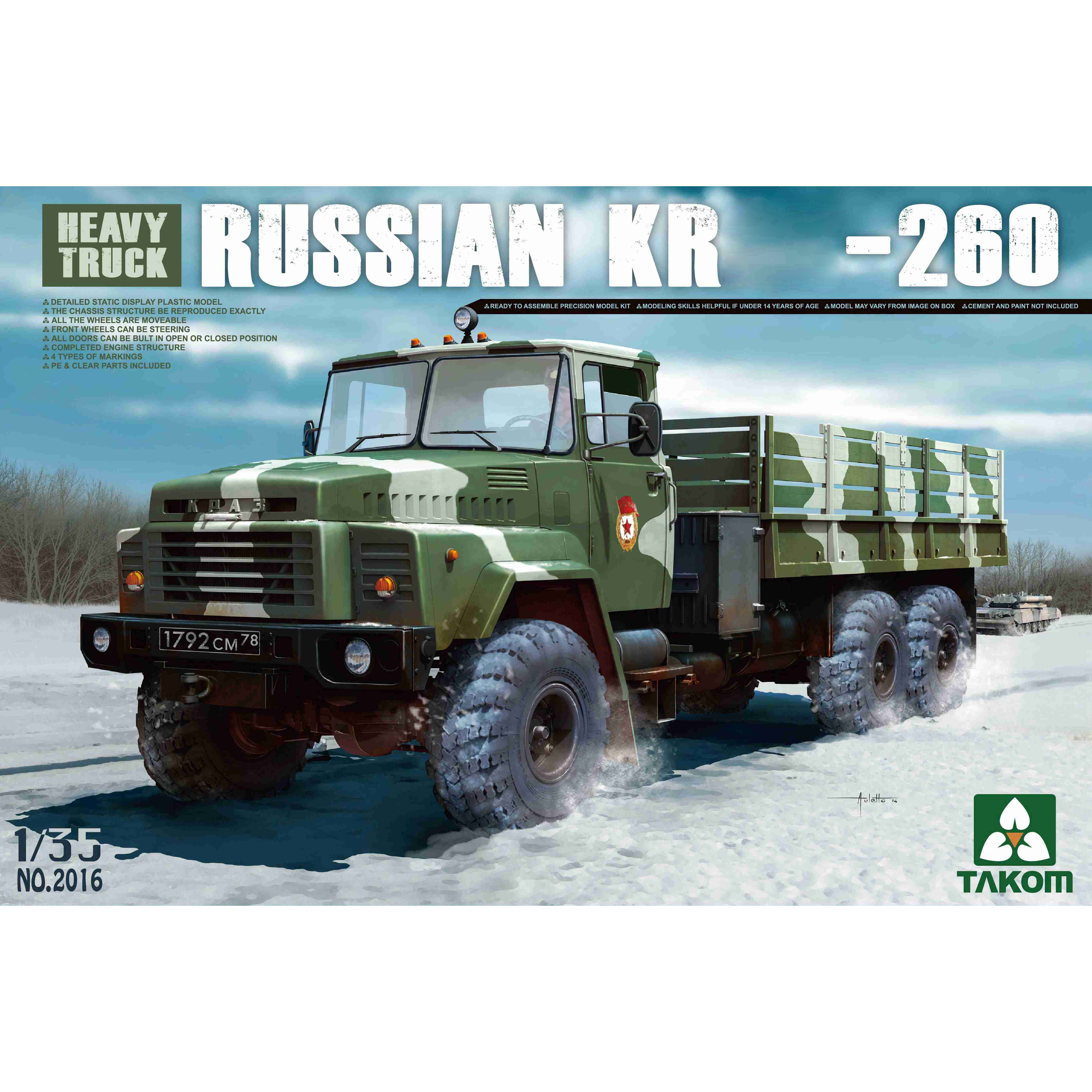 2016 Takom 1/35 Russian KrAZ-260 Truck