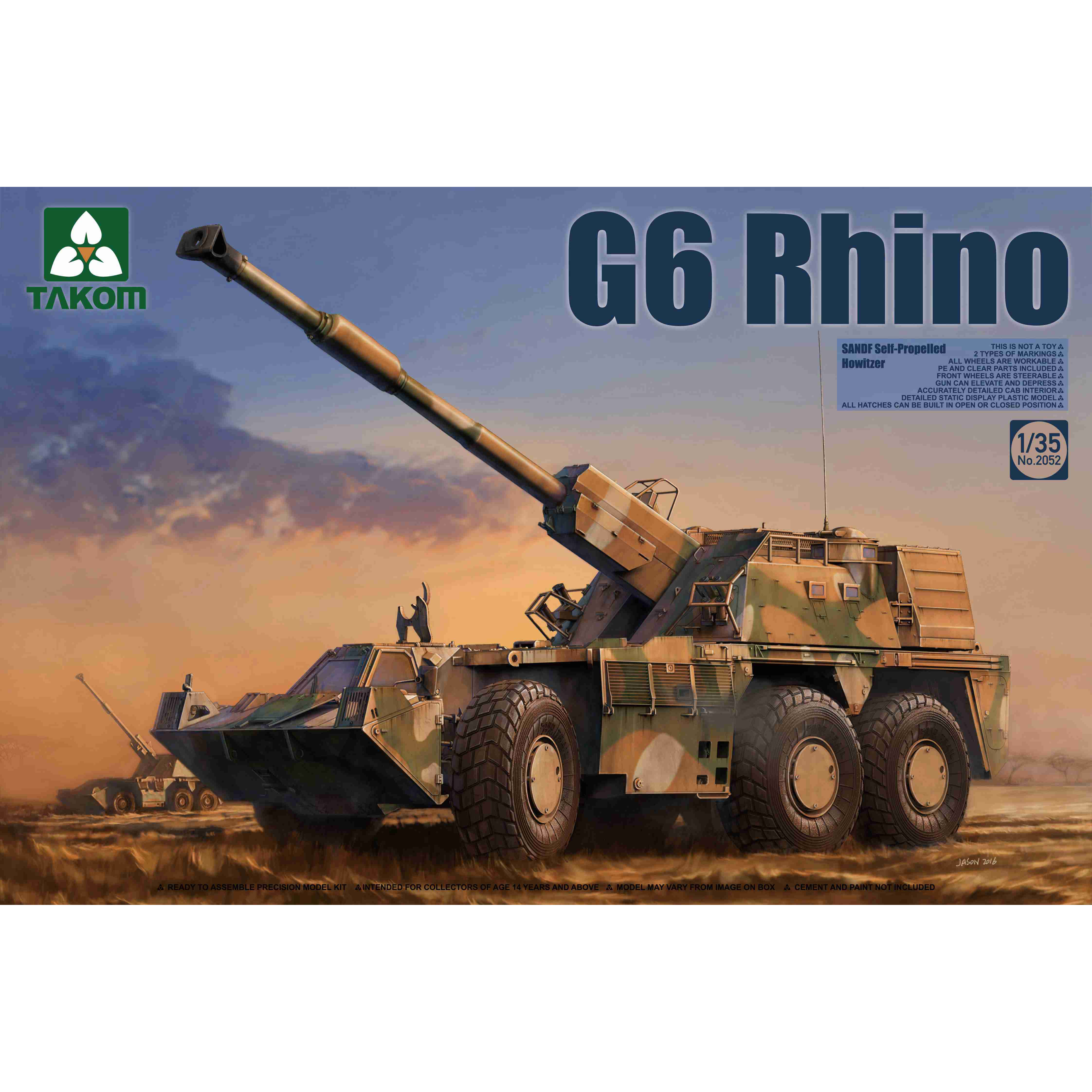 2052 Takom 1/35 G6 Rhino SANDF Self-Propelled Howitzer