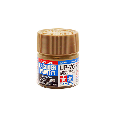 82176 Tamiya LP-76 YELLOW BROWN DAK 1941 (YELLOW-BROWN) paint LACQUER, 10 ML. TAMIYA