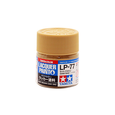 82177 Tamiya LP-77 LIGHT BROWN DAK 1942 (LIGHT BROWN) paint LACQUER, 10 ML. TAMIYA