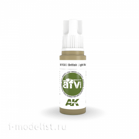 AK11383 AK Interactive acrylic paint BRITISH LIGHT MUD (British light mud) 17 ml