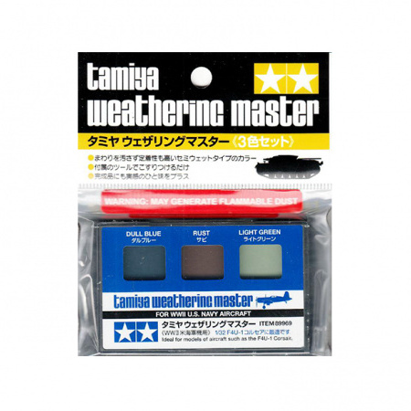 89969 Tamiya pigment Kit for American aircraft (Weather Master Set (for WWII U.S. Navy Aircraft))