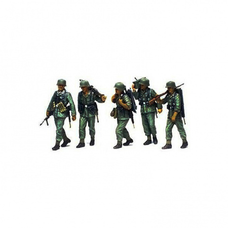 35184 Tamiya 1/35 German machine gunners with MG42, MG34, MP40 and KAR98K on the March (5 figures)